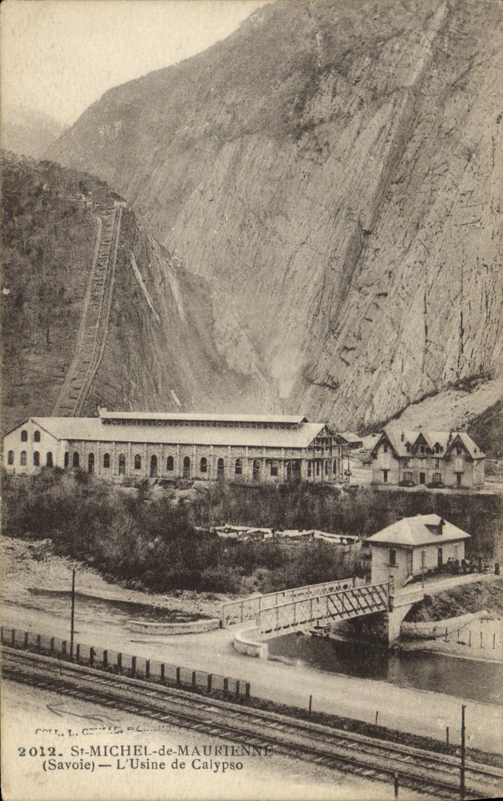 VINTAGE POSTCARD Industrie Machines St Michel de Maurienne the factory of Calypso