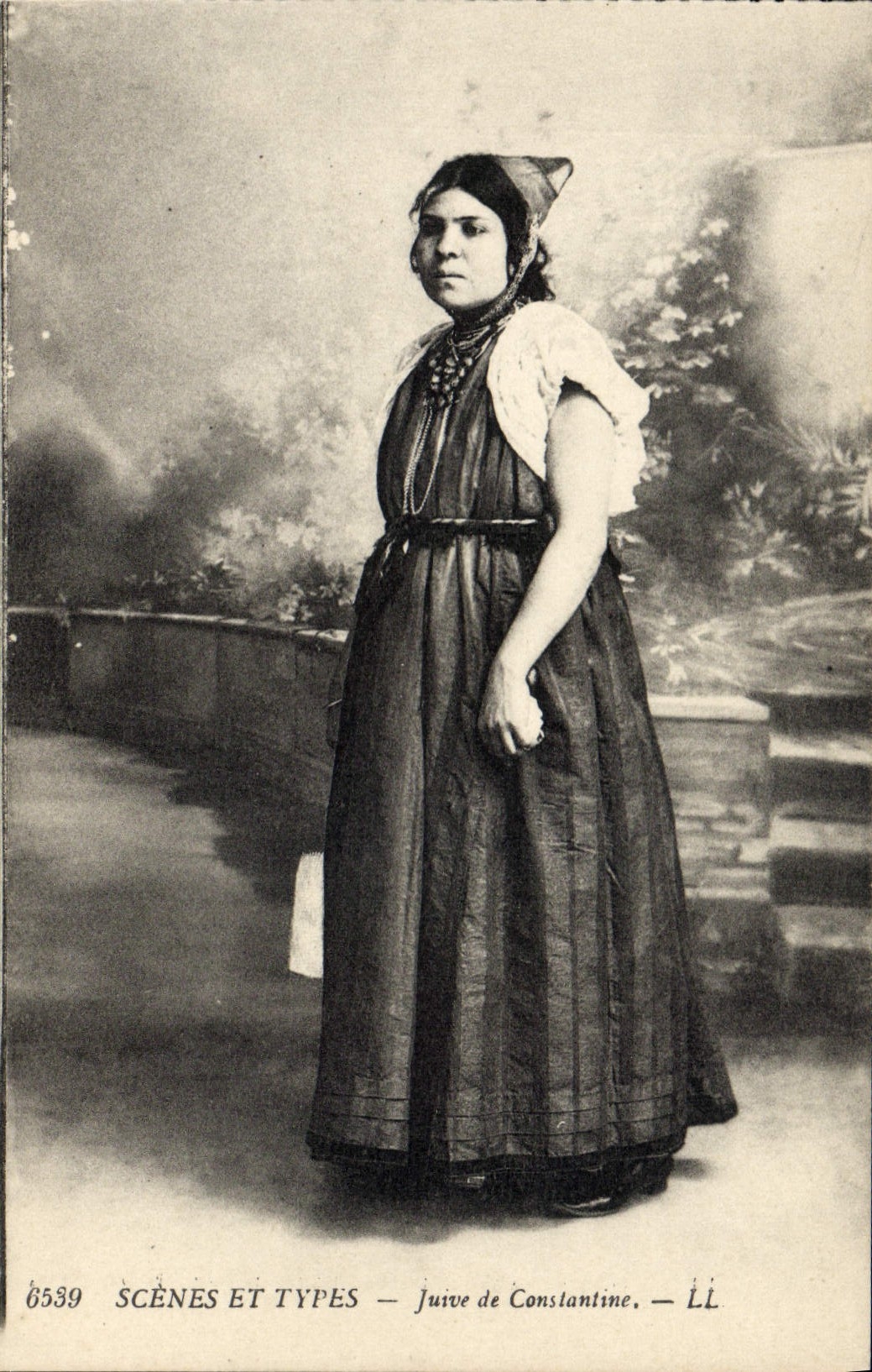 Escenas judías y tipos de Judaica de la POSTAL de la VENDIMIA judíos de Constantina