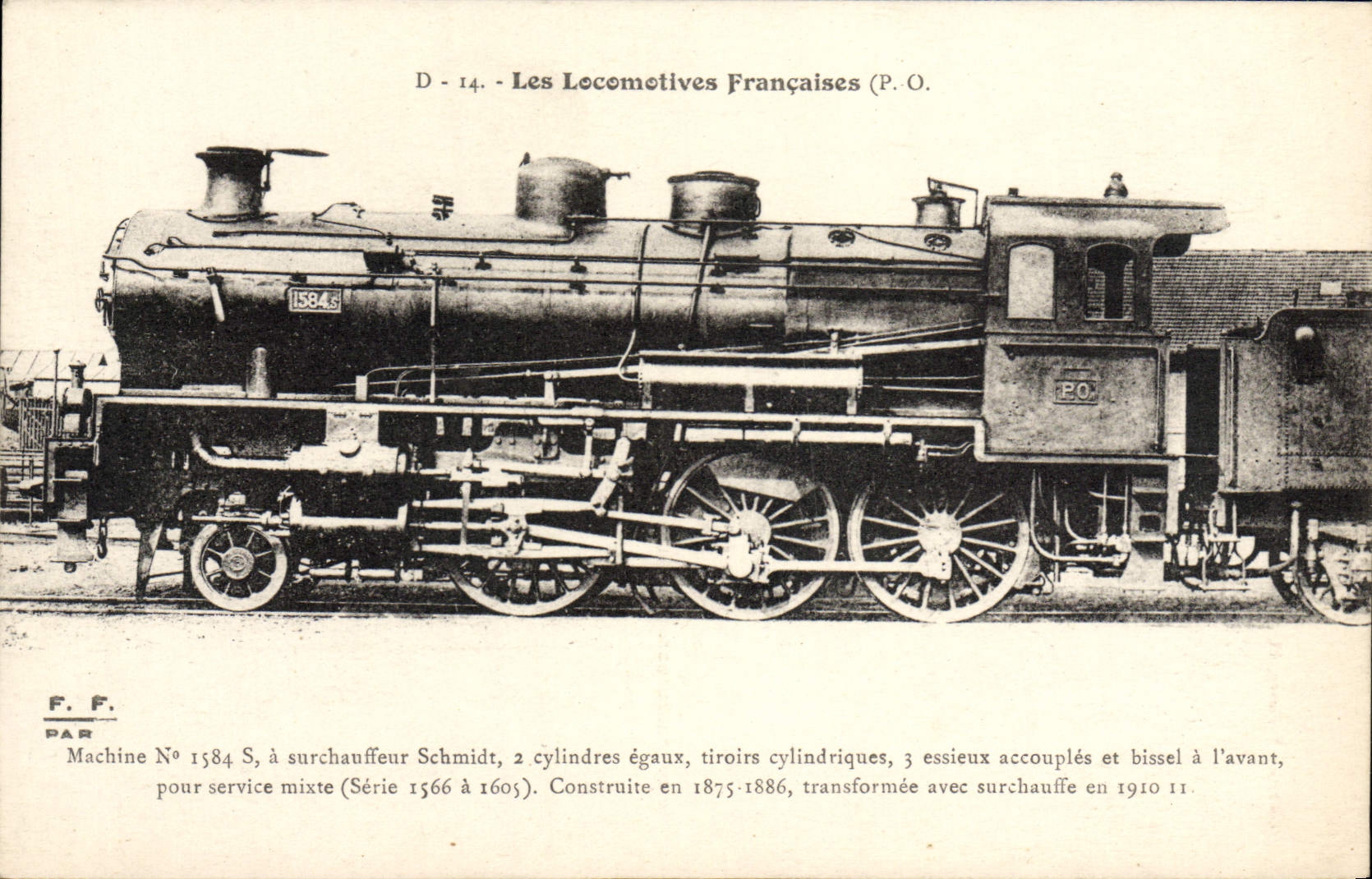 CPA Train Locomotive Machine 1584 S a surchauffeur Schmidt
