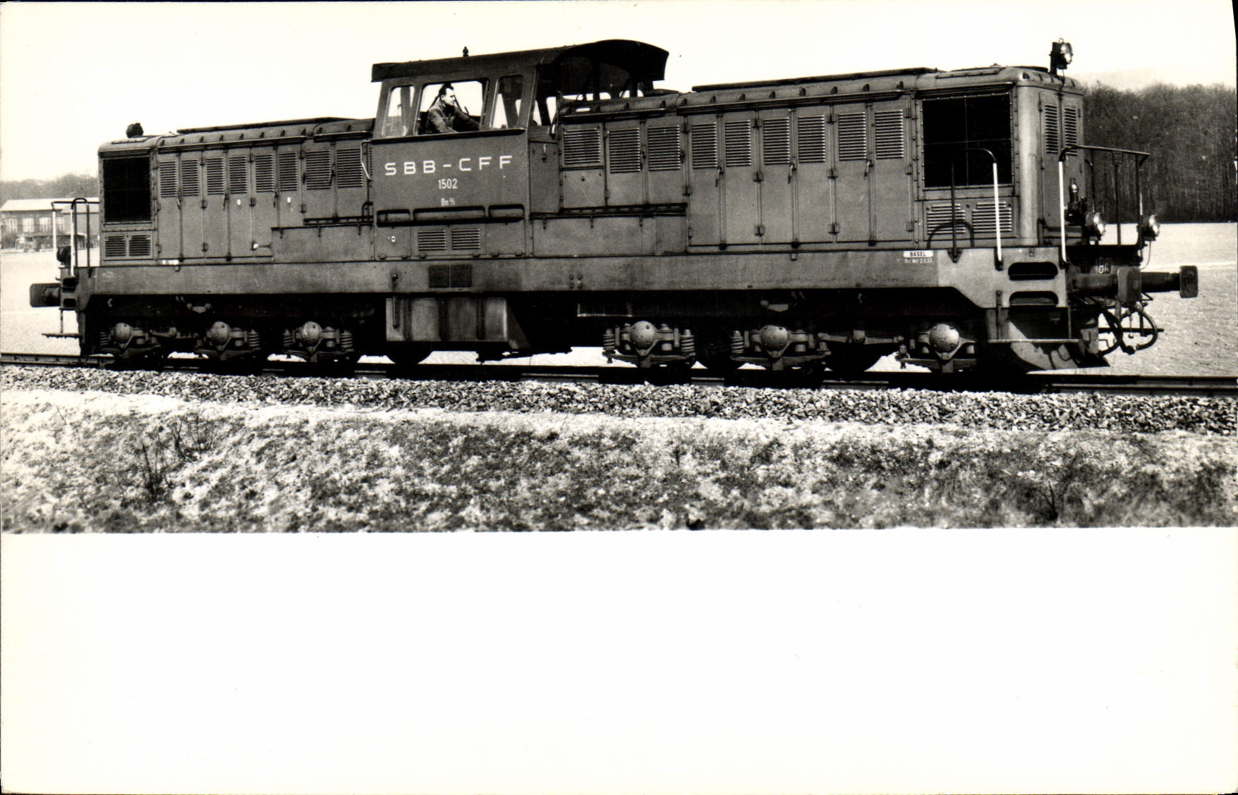 MODERN CARD Train Diesel loco Bm 6/6 1501 and S