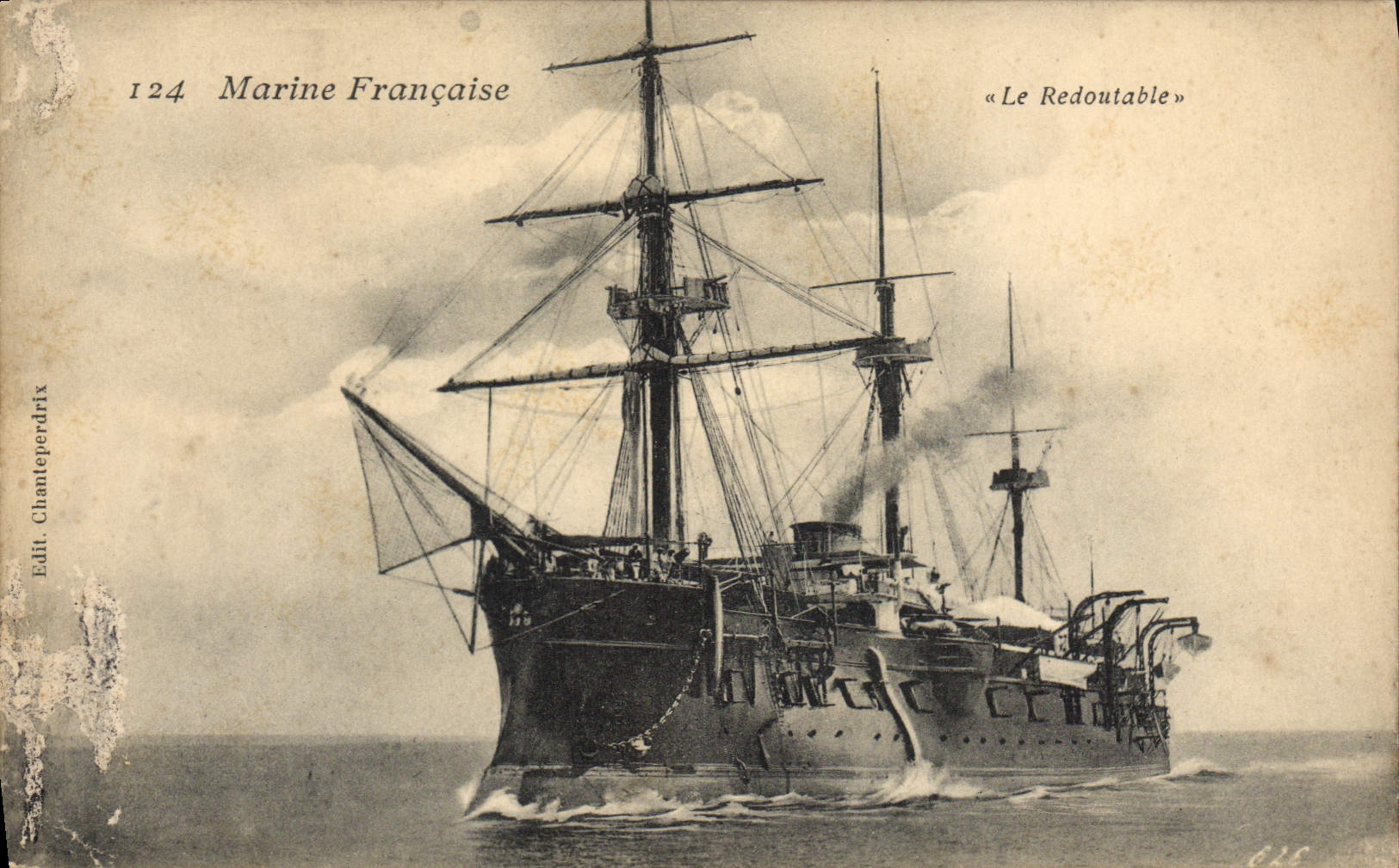 CPA Bateau Le Redoutable 