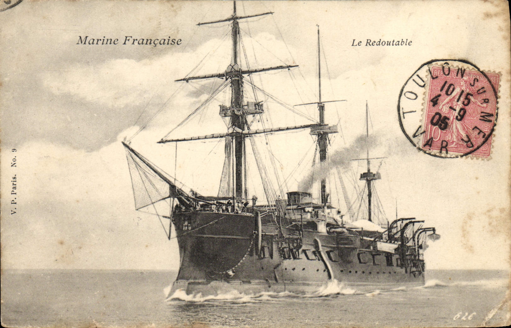 CPA Bateau Le Redoutable 