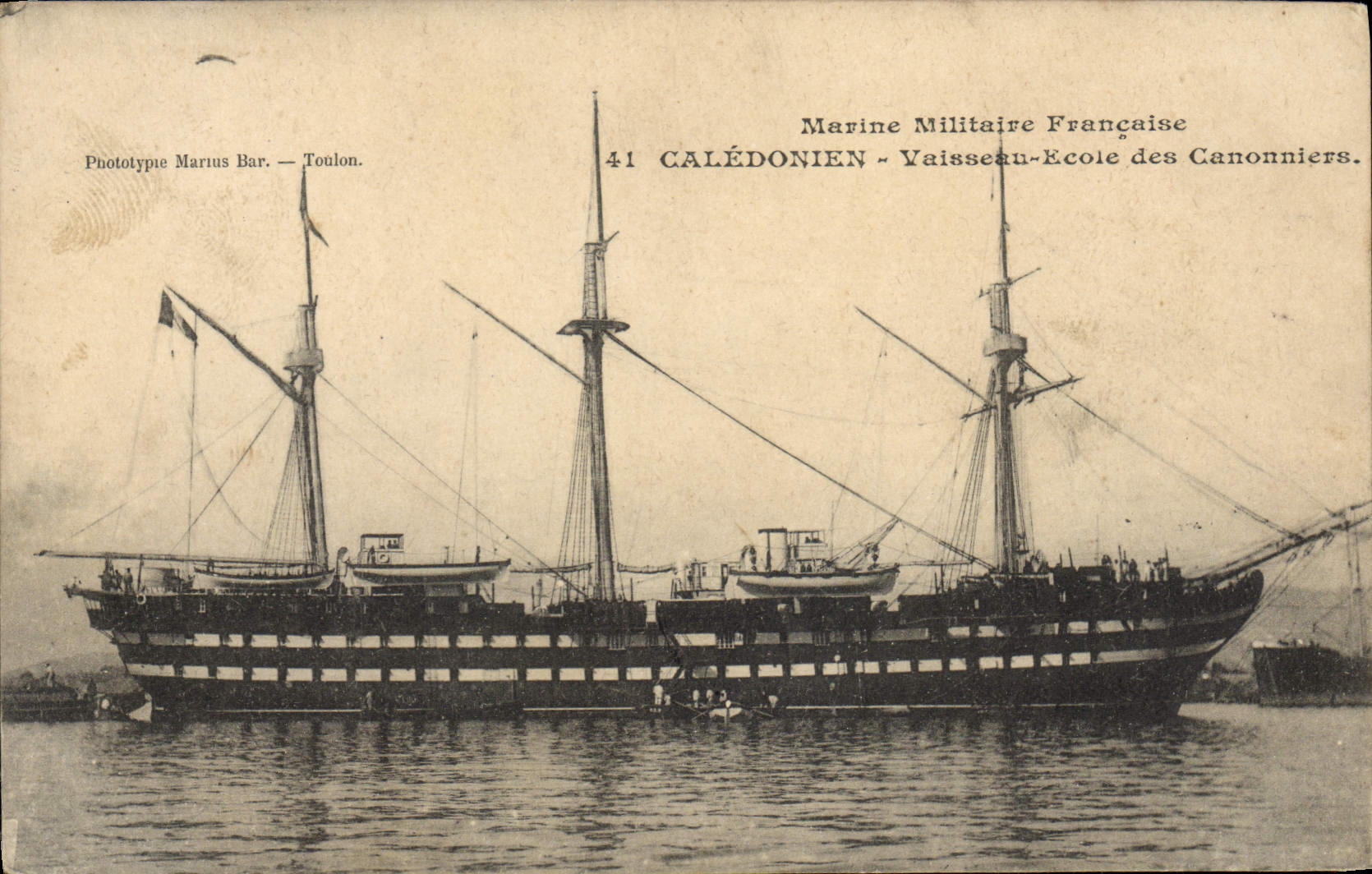 CPA Bateau Voilier Caledonien Vaisseau cole des canonniers