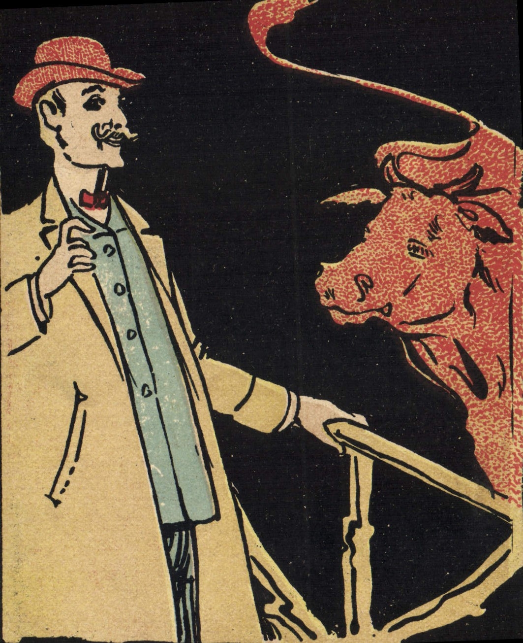 CPA Amour Vache Moi j'ai les brunes