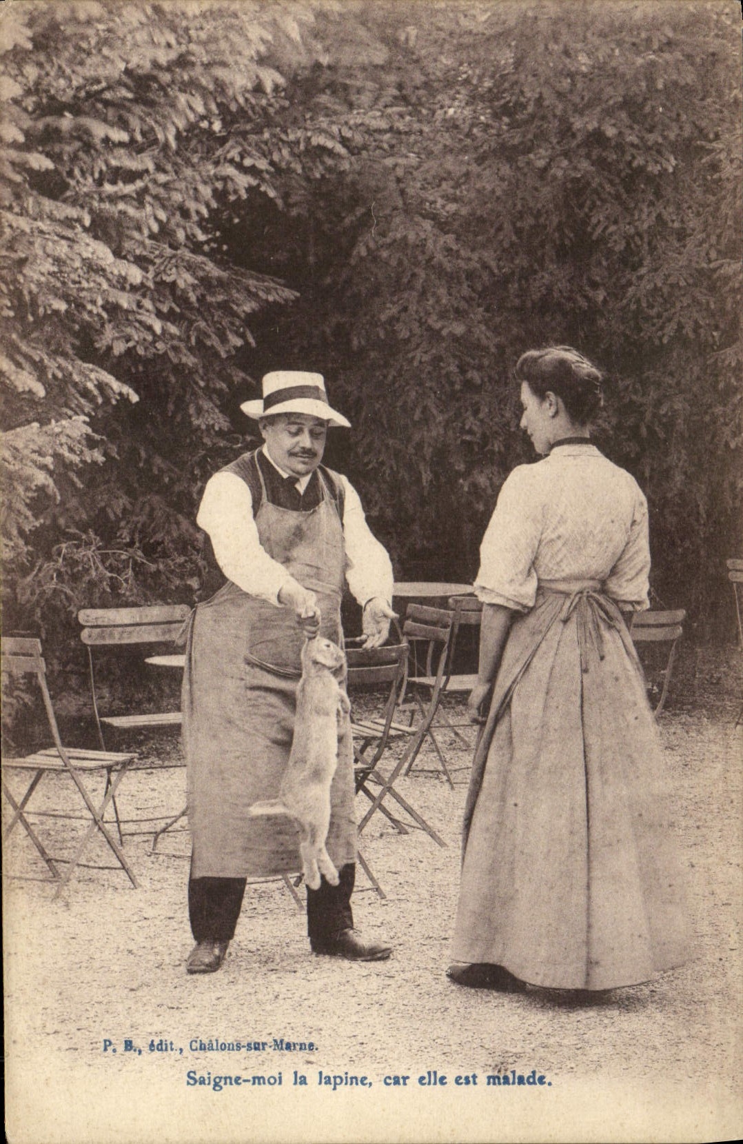 VINTAGE POSTCARD Amour Bleeds to me the lapine Lapin