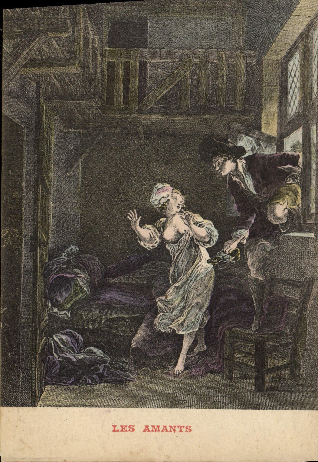 VINTAGE POSTCARD Erotic Love lovers