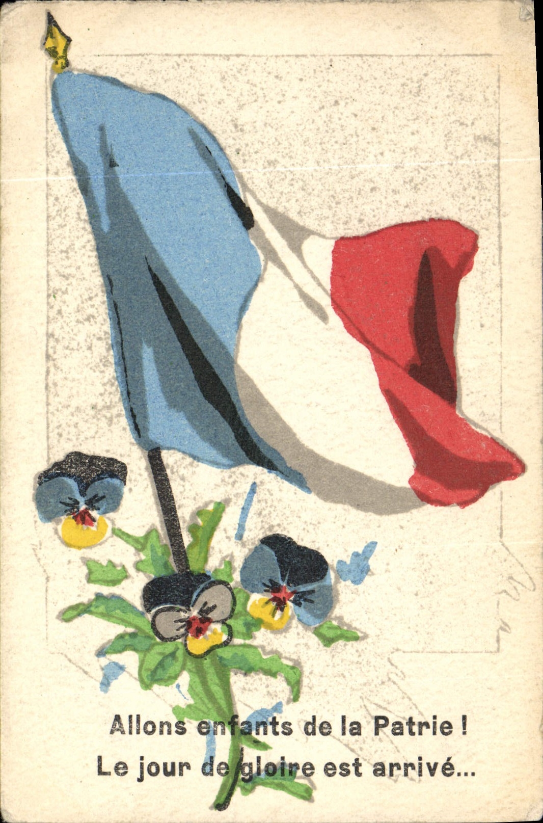 CPA Militaria Drapeau