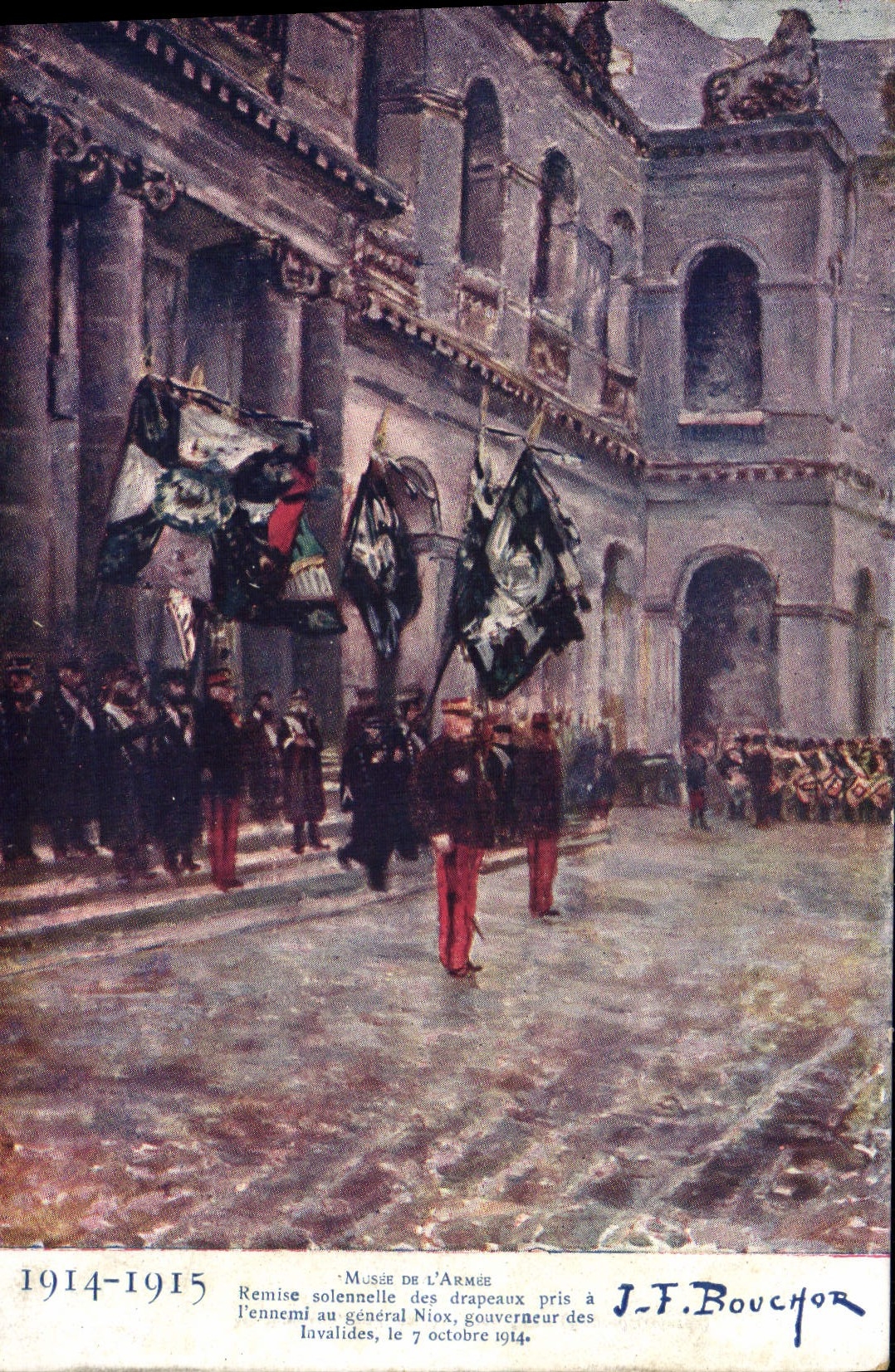 VINTAGE POSTCARD Militaria Museum of the solemn army Given of the flags taken to the enemy