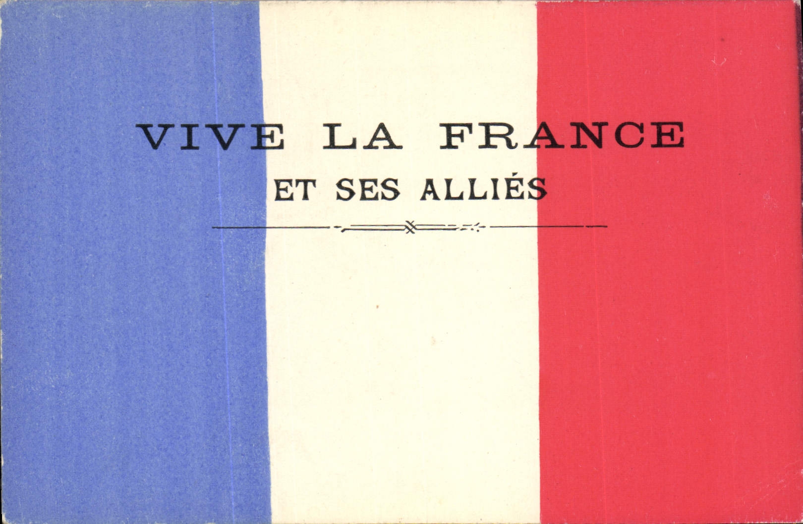 VINTAGE POSTCARD Militaria Drapeau lives France and combine them