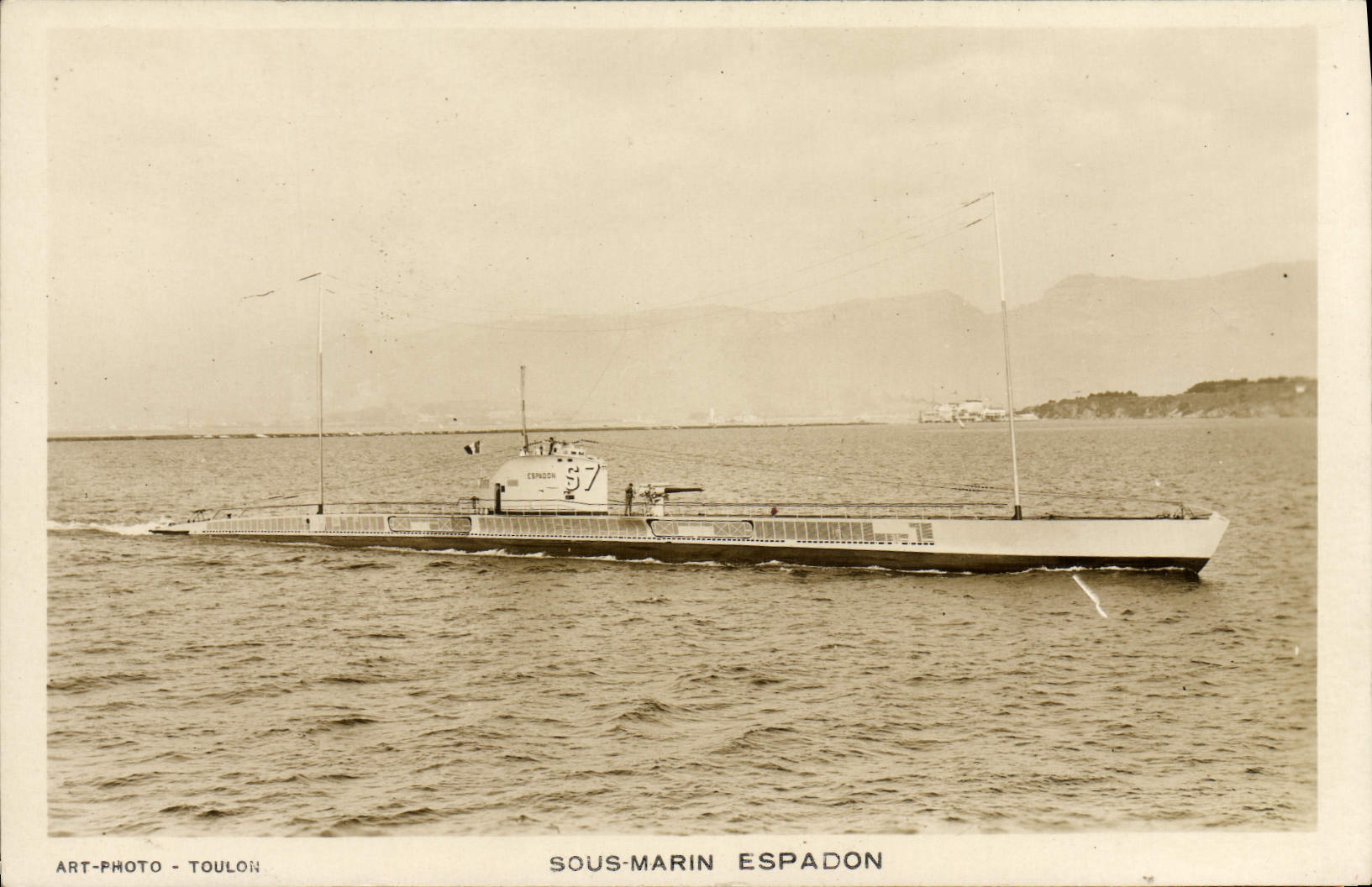 CPA Bateau Sous marin Sous-marin Espadon
