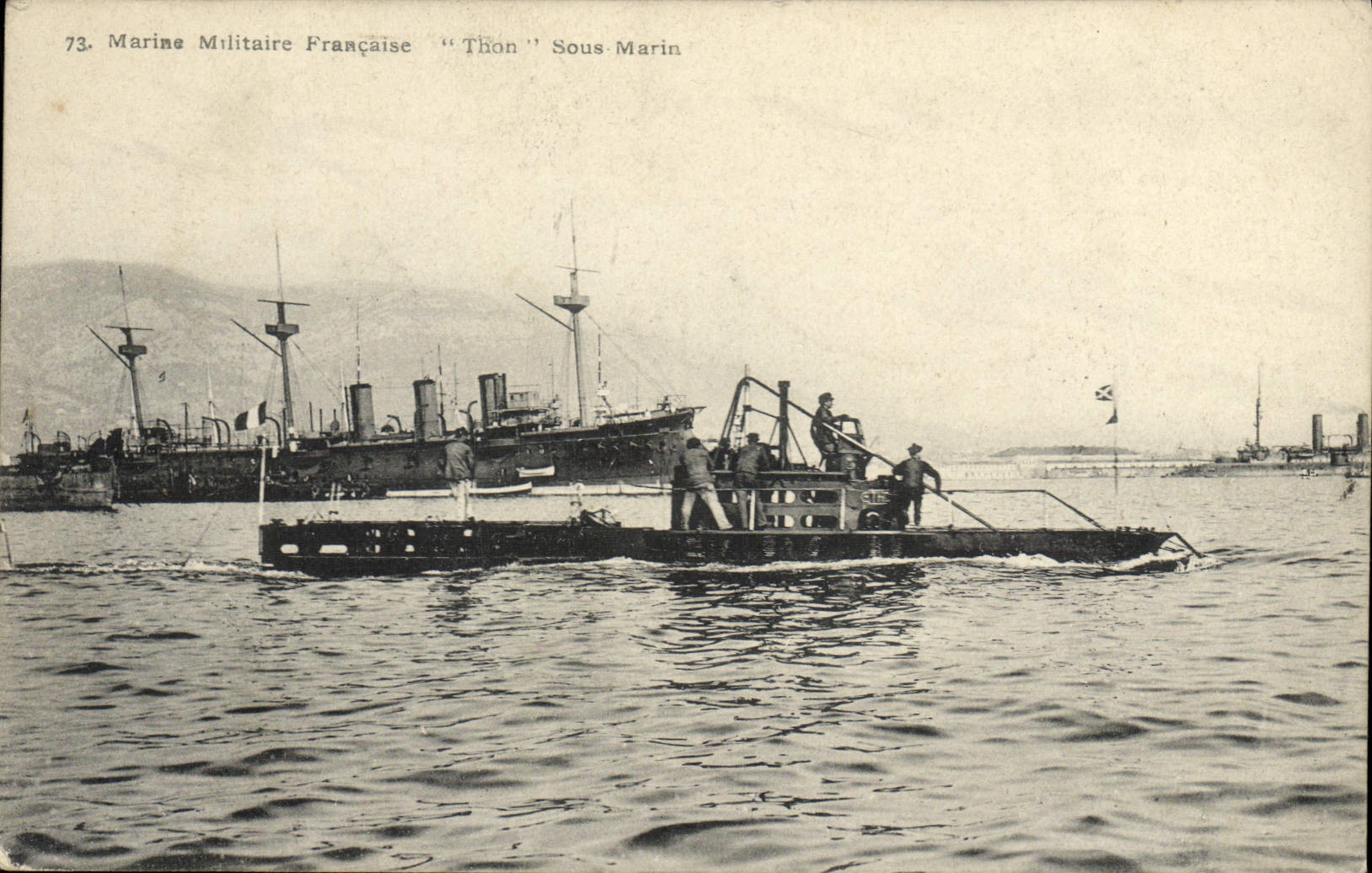 CPA Bateau Sous marin Sous-marin Thon 