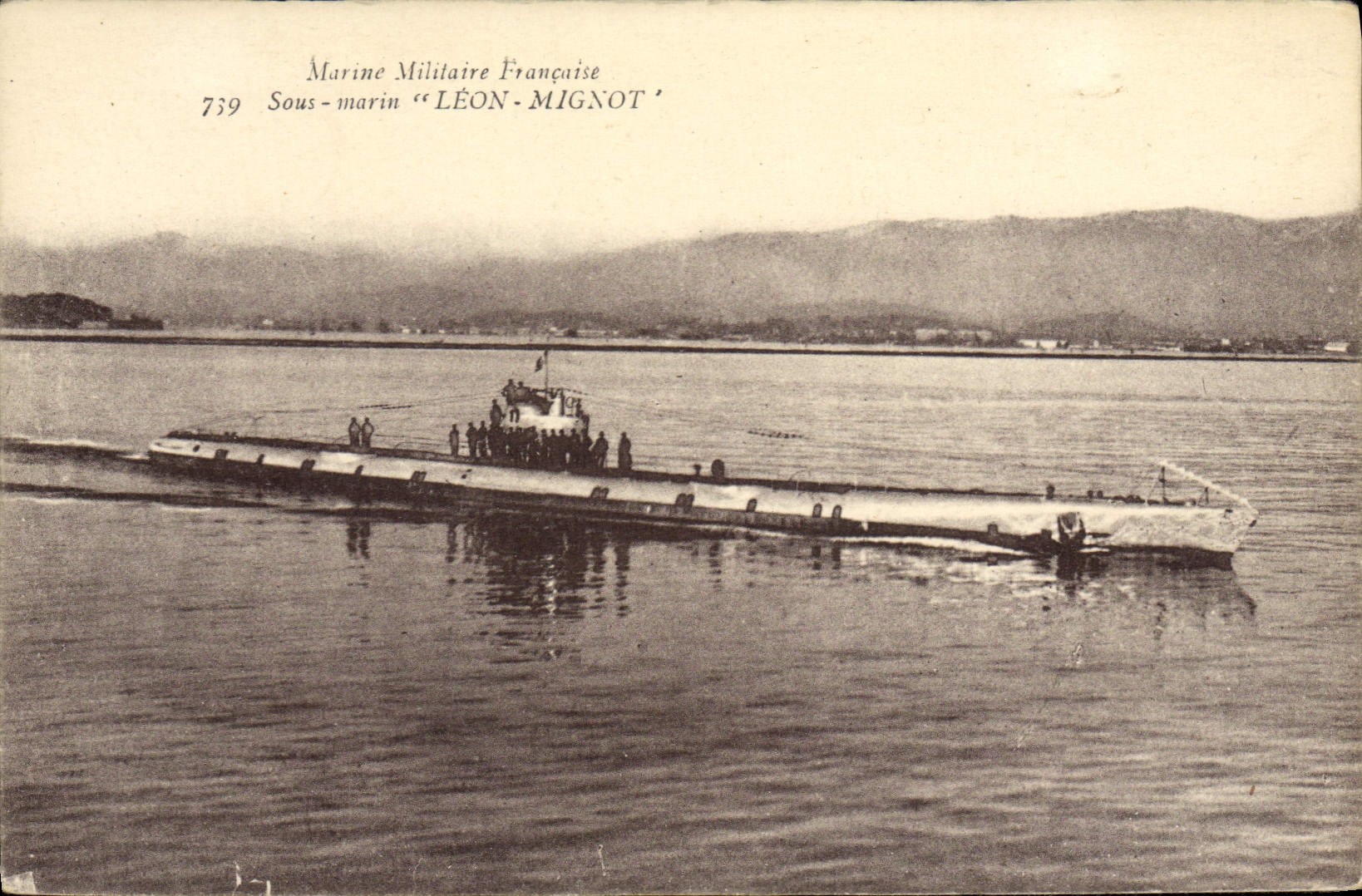 CPA Bateau Sous marin Sous-marin Leon Mignot