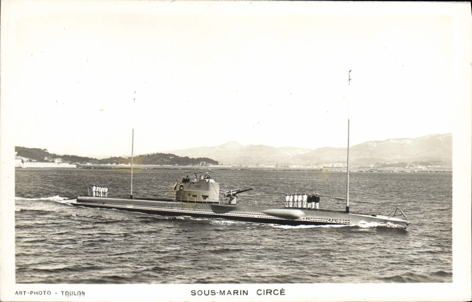 VINTAGE POSTCARD Boat Underwater Submarine Circe