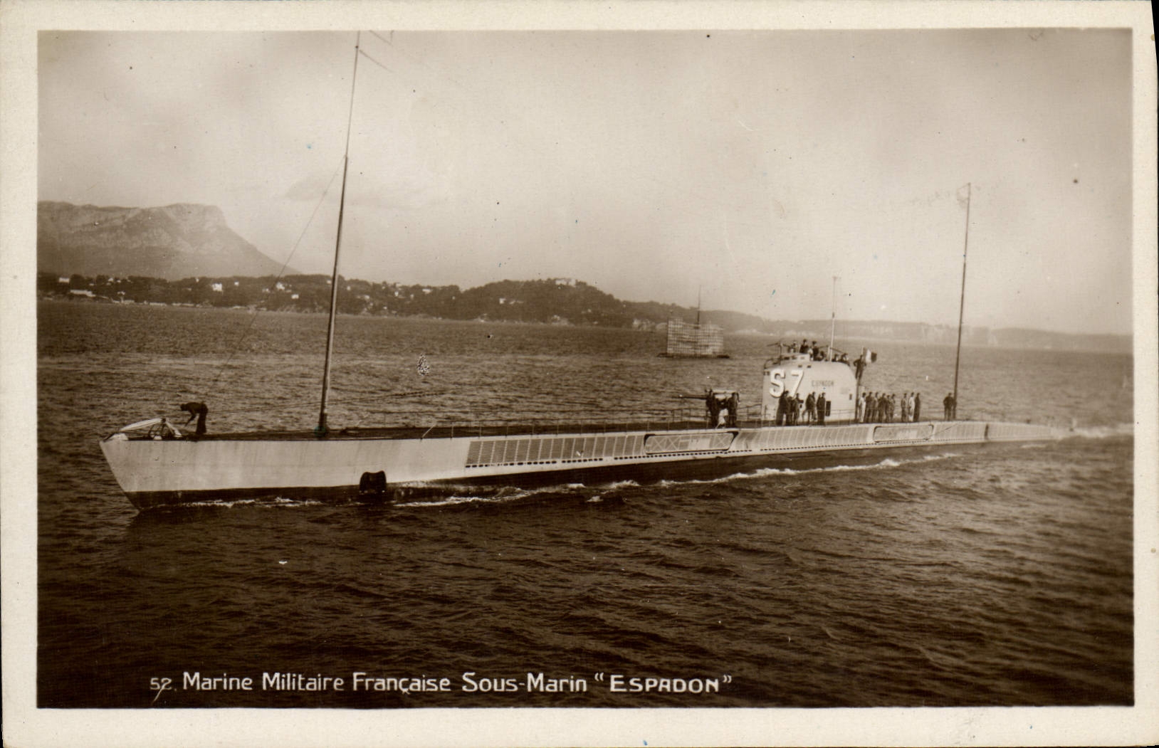 CPA Bateau Sous marin Sous-marin Espadon