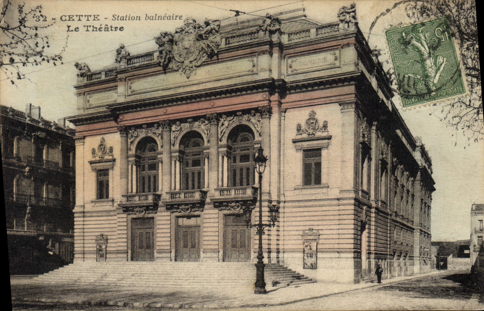 VINTAGE POSTCARD this theater