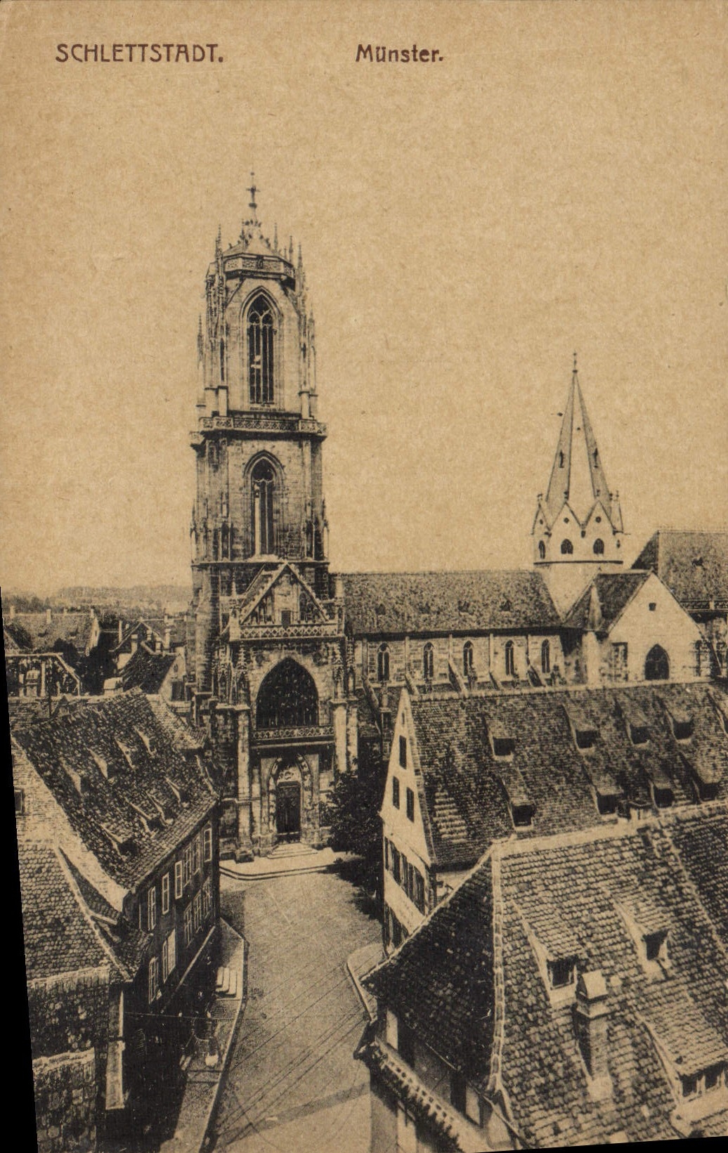 VINTAGE POSTCARD Schlettstadt Munster