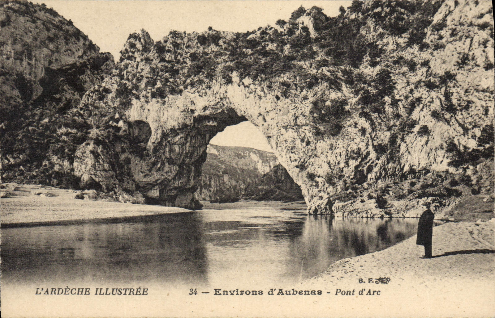 VINTAGE POSTCARD the Bridge of Arc Surroundings of Aubenas