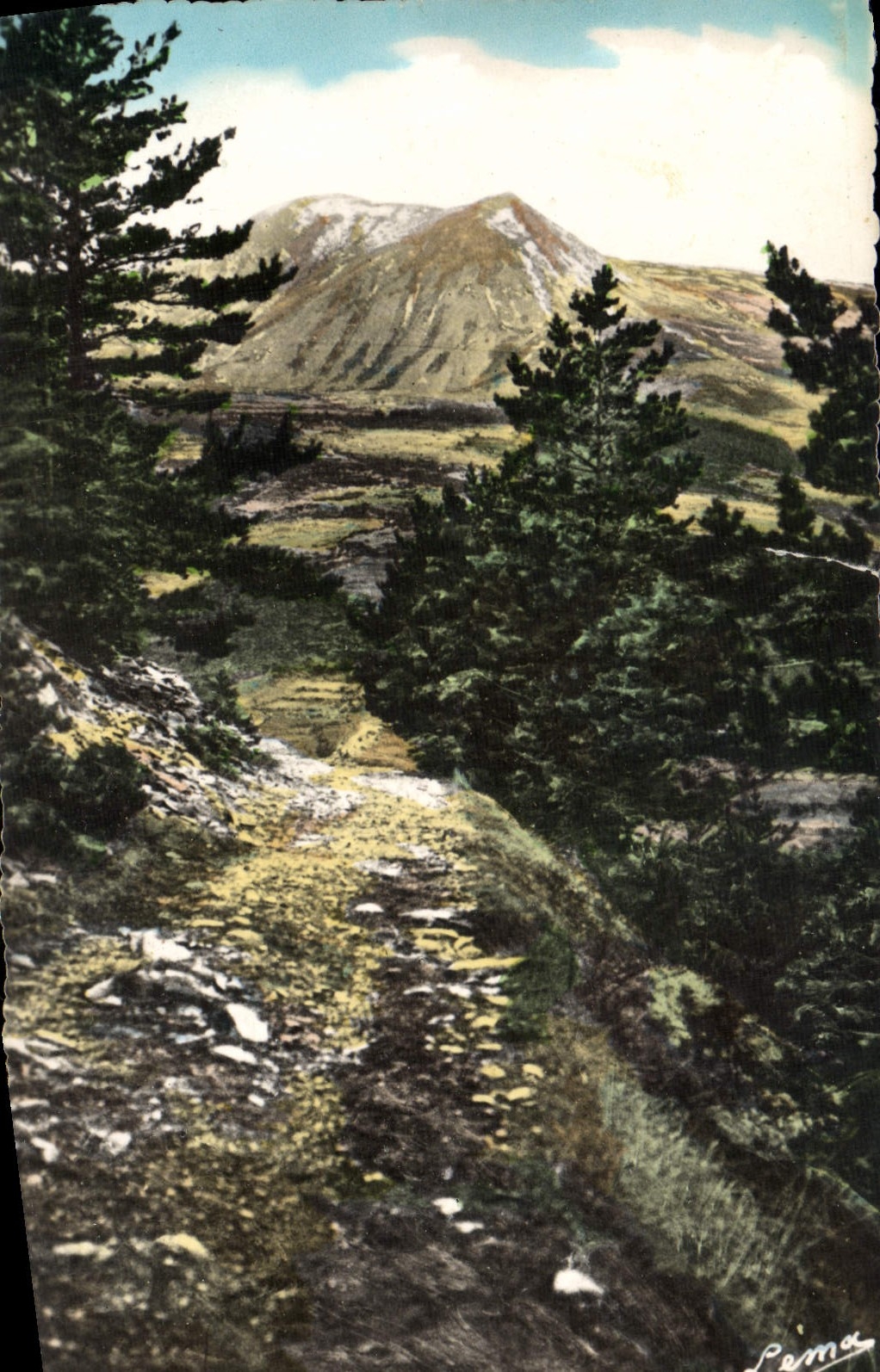 POSTAL MODERNA colada del este del aspecto de Mezenc del montaje de Vivarais