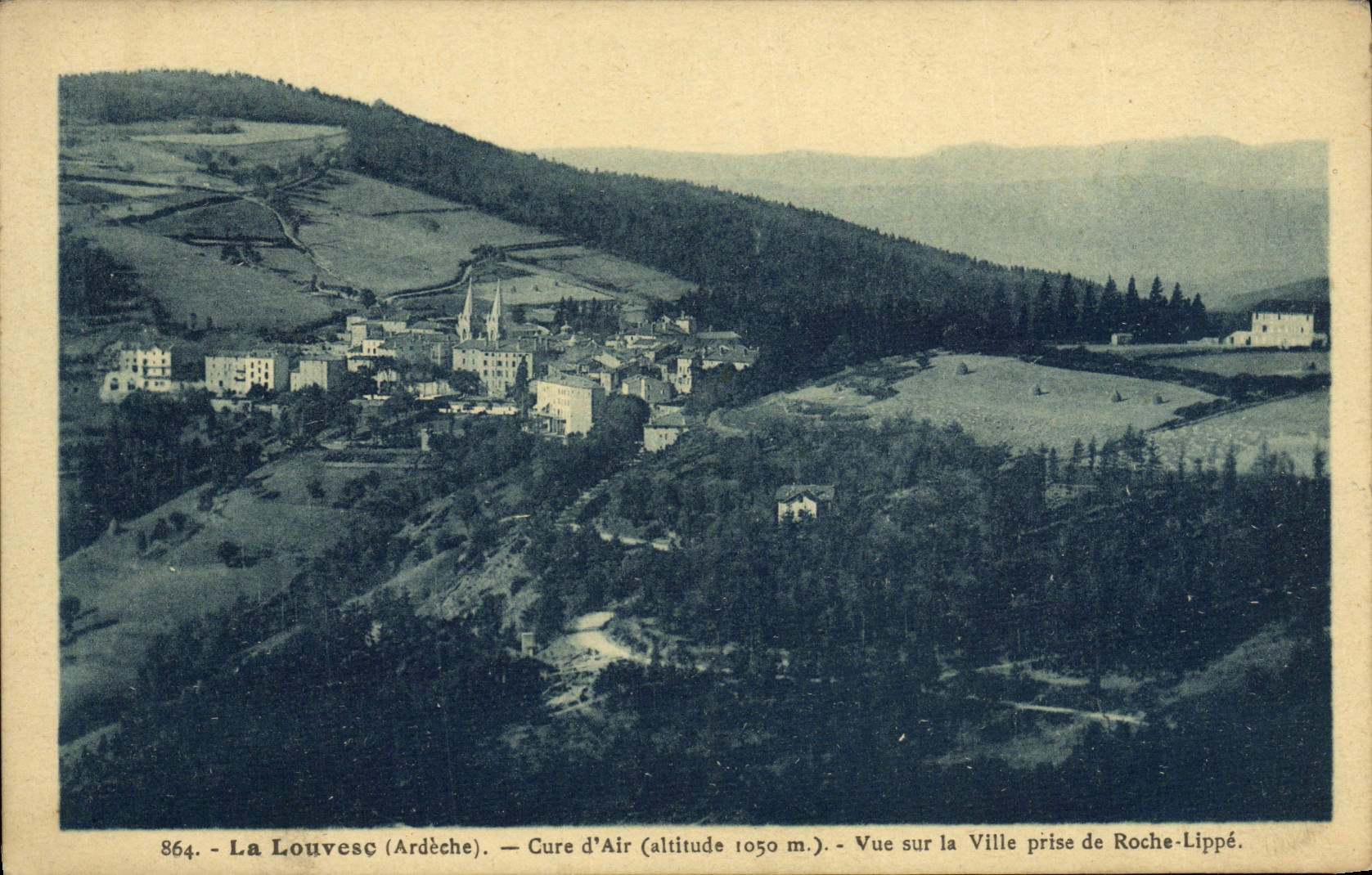 CPA La Louvesc Cure d'Air Vue sur la ville prise de Roche Lippe