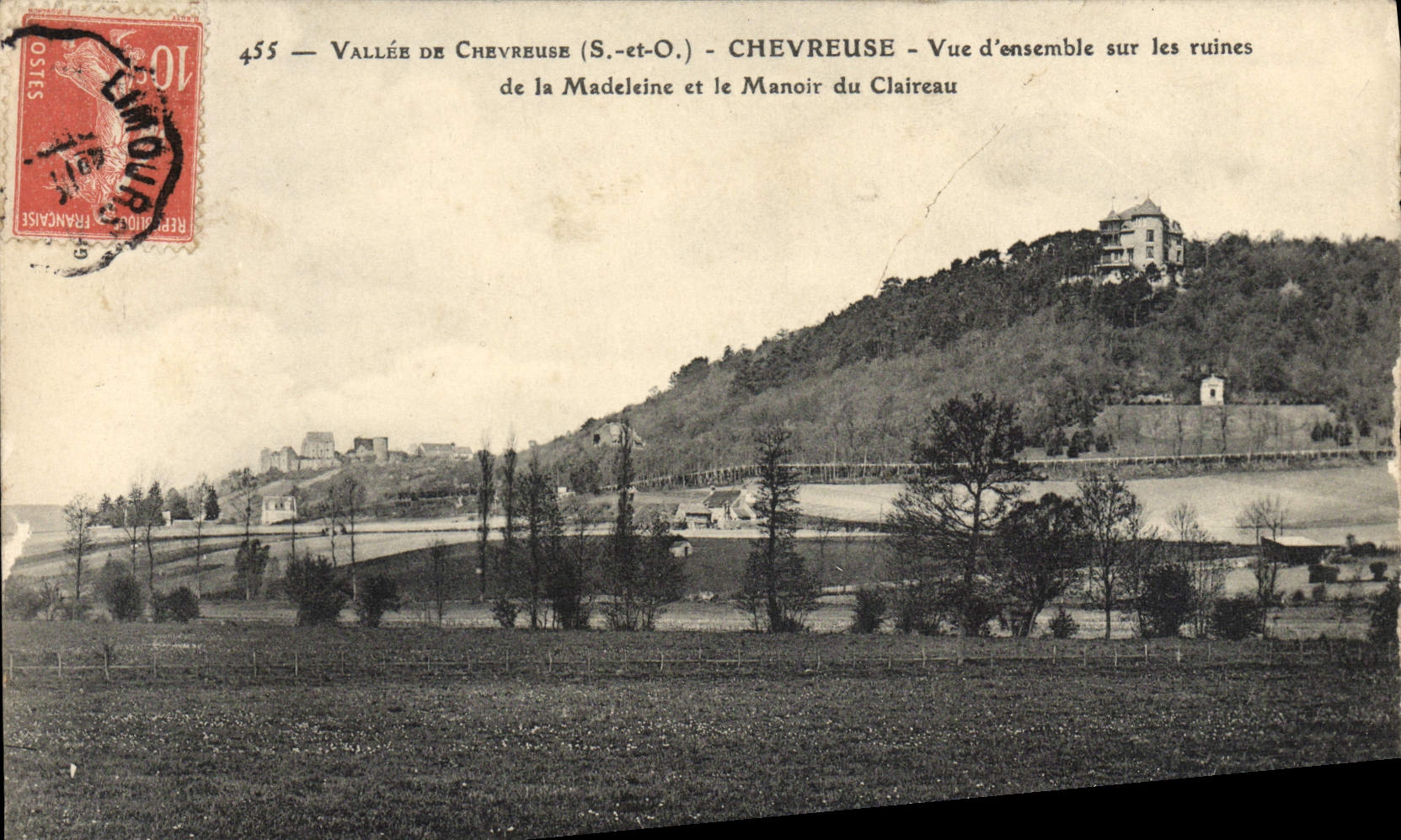 CPA Vallee De Chevreuse Chevreuse Vue d'Ensemble Sur les Ruines de la Madeleine et le manoir du chateau