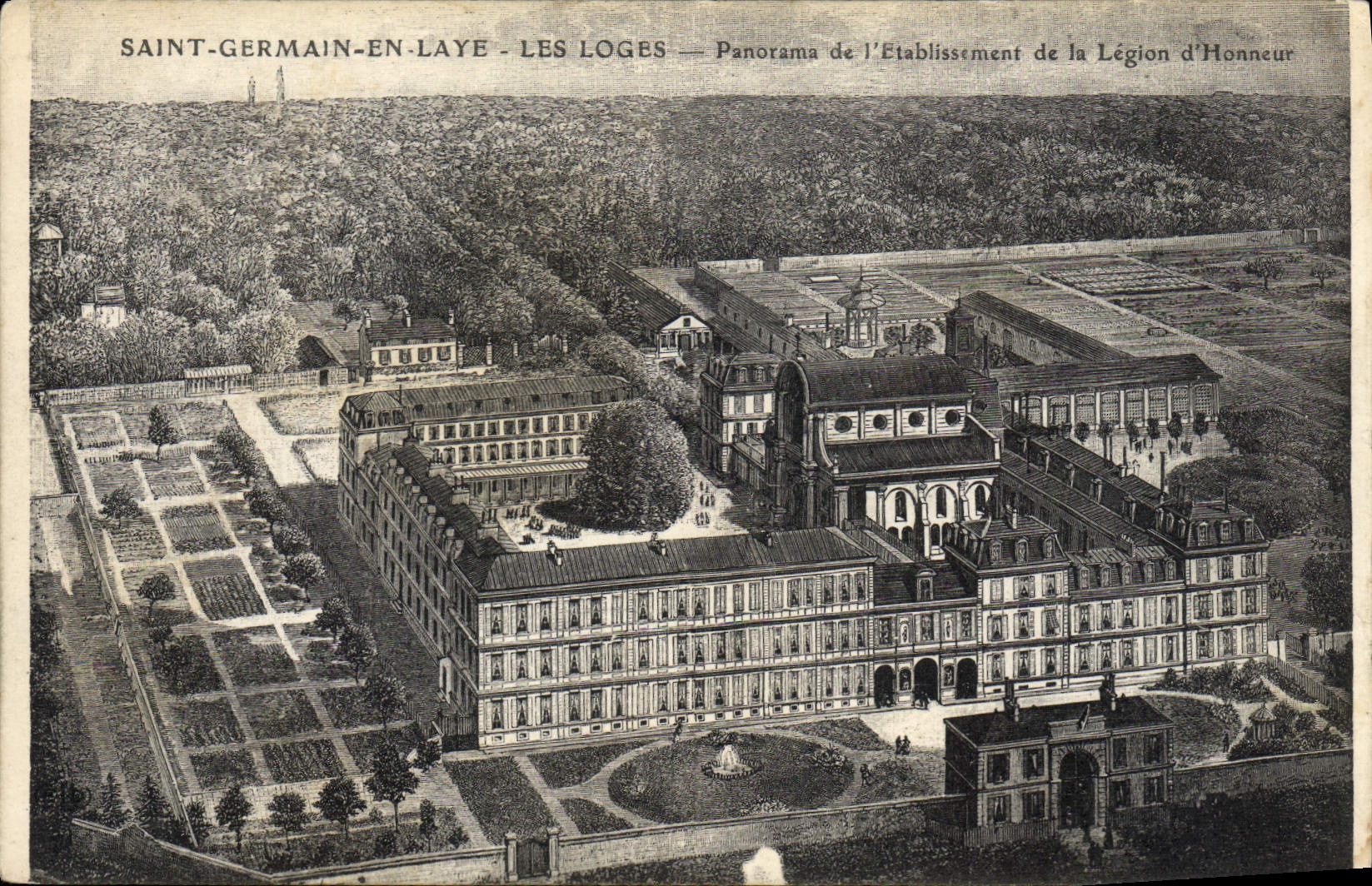 CPA Saint Germain En Laye Les Loges Panorama de l'etablissement de la legion d'honneur