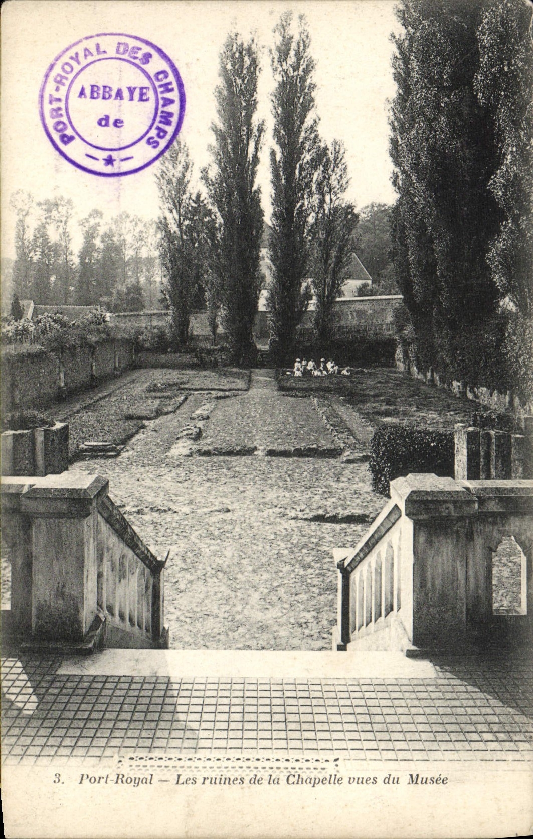 CPA Port Royal les ruines de la chapelle vues du Musee