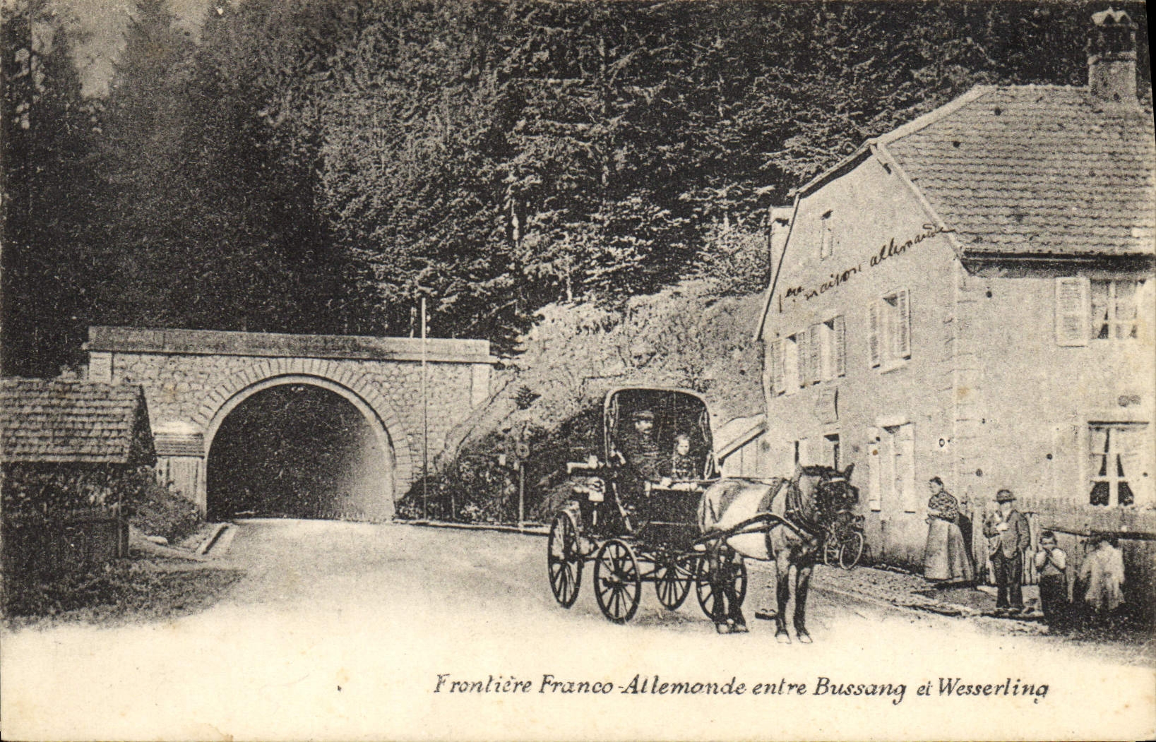 Las aduanas de la POSTAL de la VENDIMIA liberan la frontera alemana entre Bussang y Wesserling