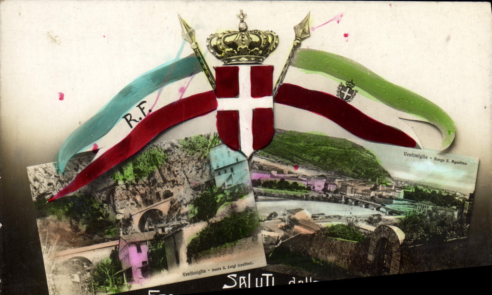 Aduanas Frontiera Italo Francese de la POSTAL de la VENDIMIA