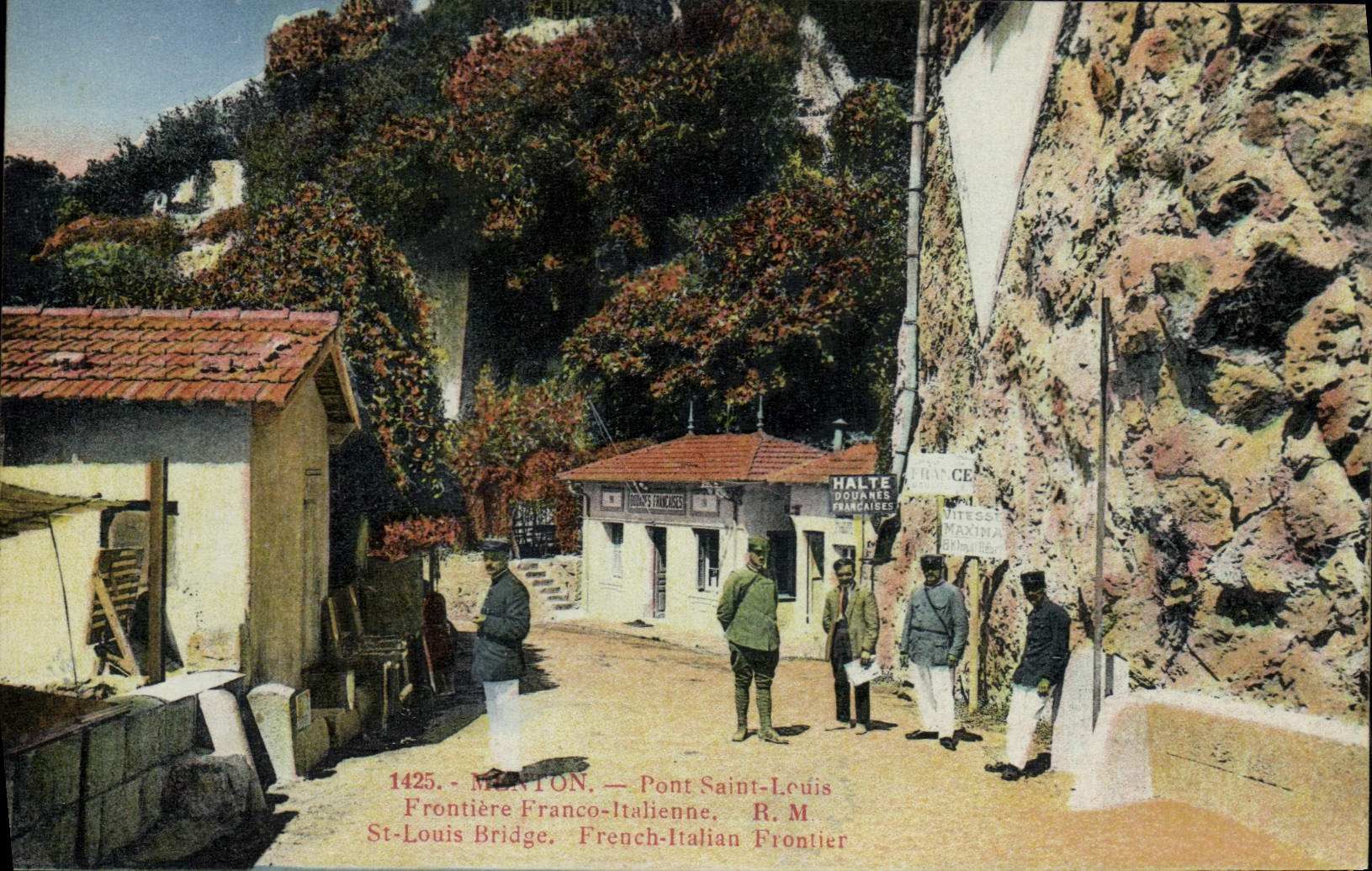 CPA Douanes Menton Pont Saint Louis Frontiere franco italienne