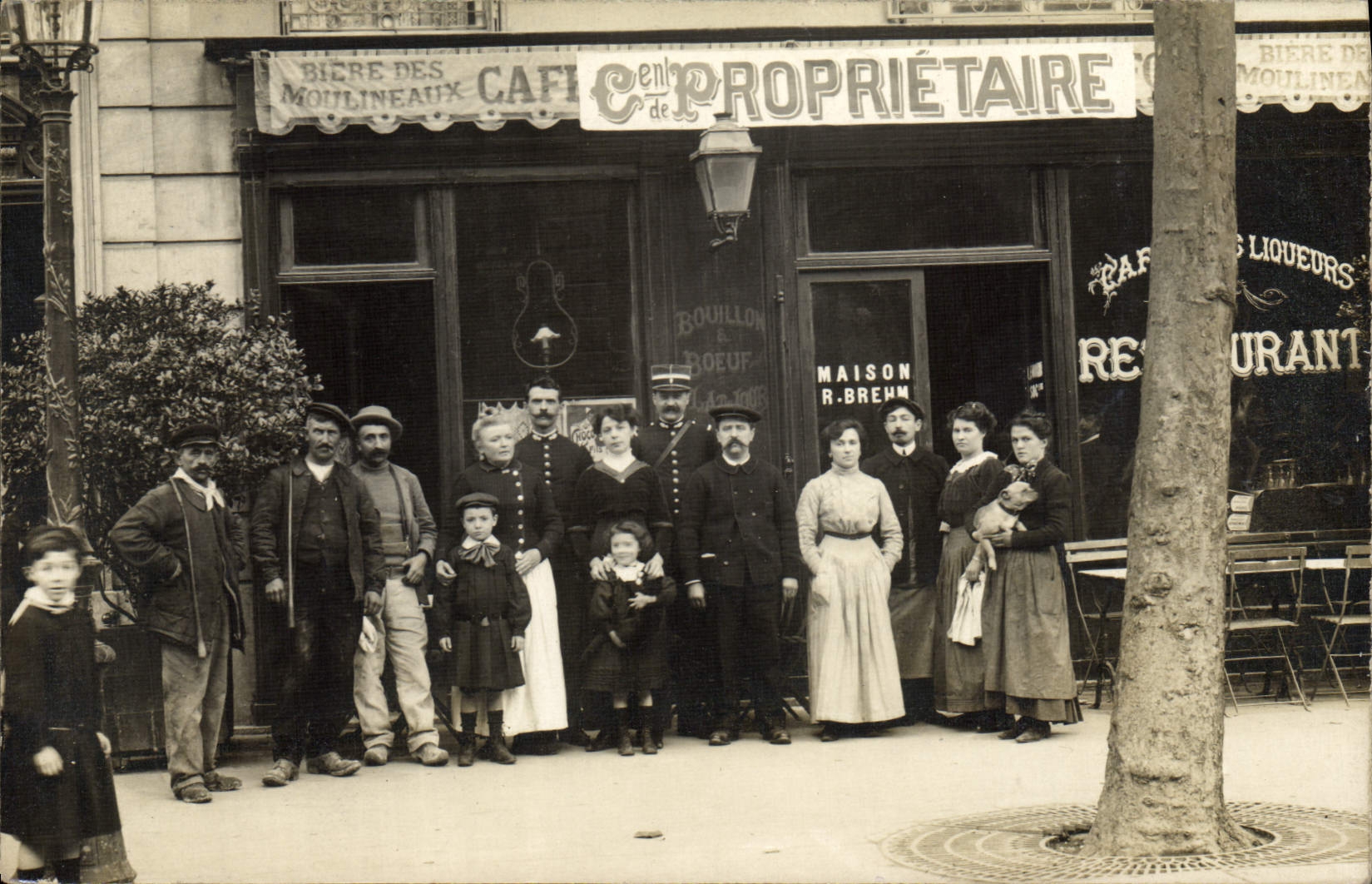 CARTE PHOTO Cafe Biere des Moulineaux