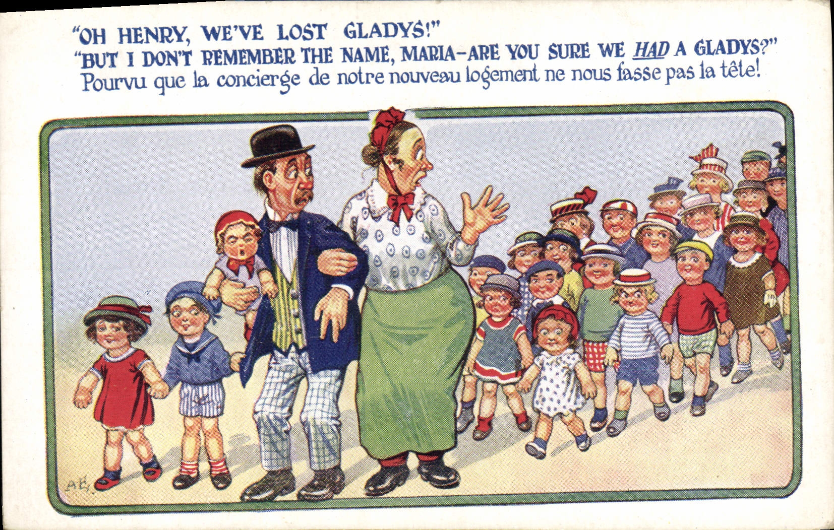 VINTAGE POSTCARD Gladys Children