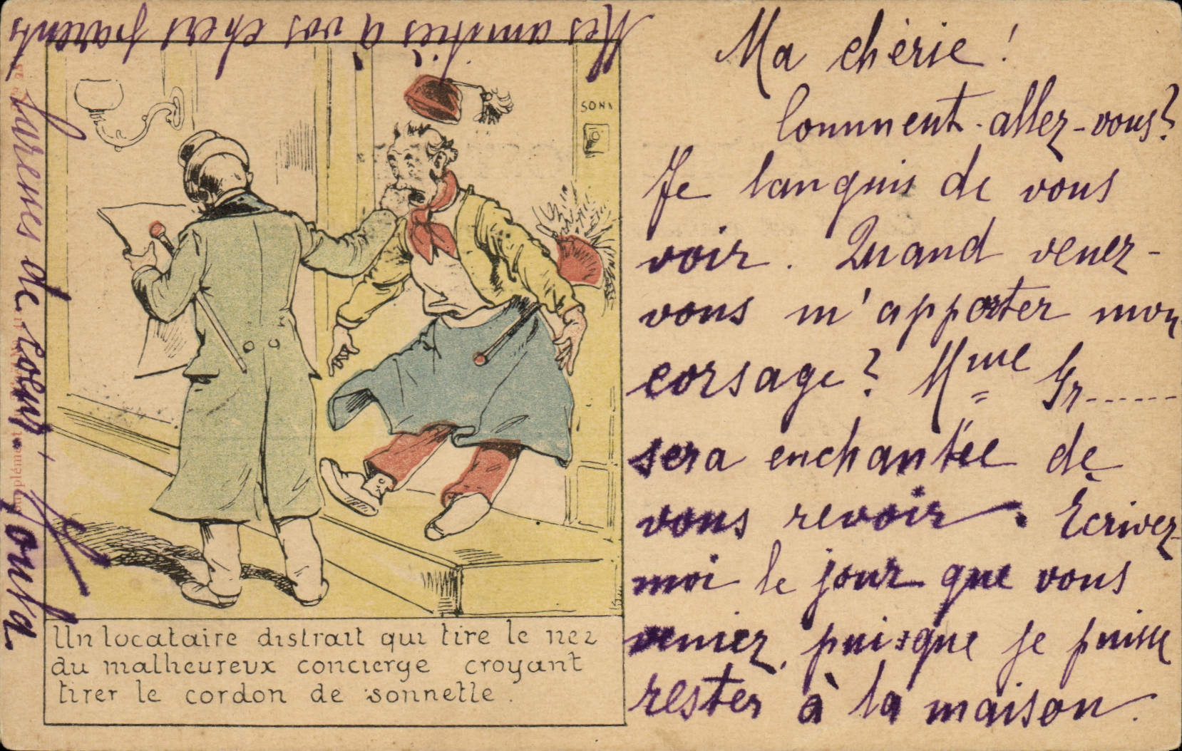 VINTAGE POSTCARD Tenant