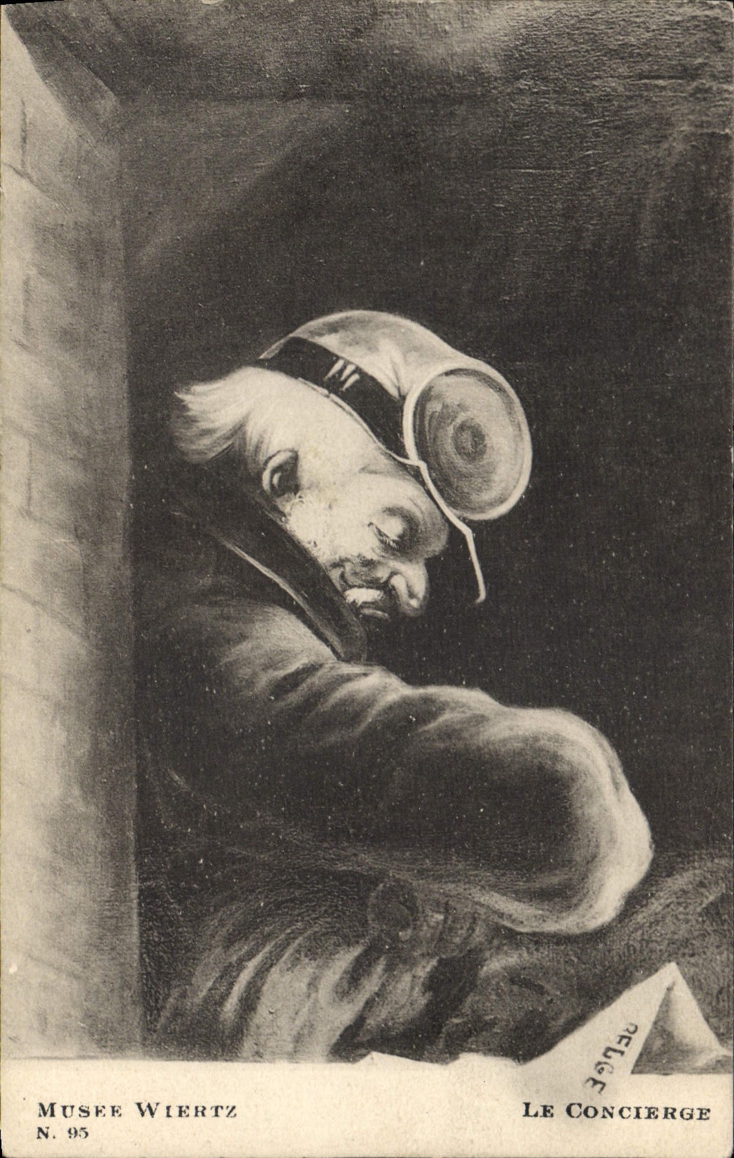 VINTAGE POSTCARD Wierts Museum the caretaker