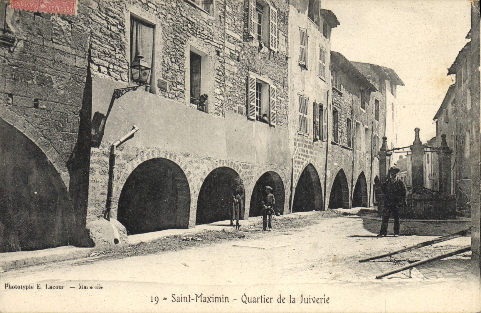 VINTAGE POSTCARD Jewish Judaica Judaïca Holy Maximin District of the juivery