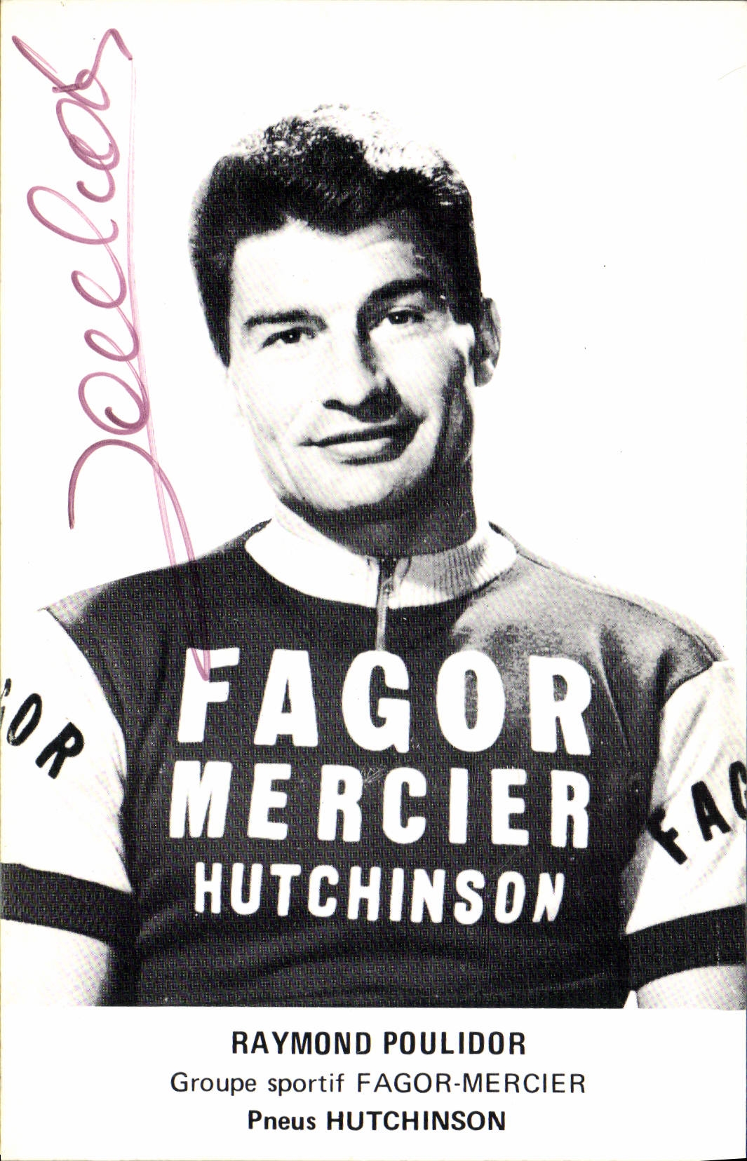 La POSTAL Velo de la VENDIMIA completa un ciclo el dedicacee de ciclo Poulidor de Hutchinson de los neumáticos de Raymond Poulidor Fagor Mercier