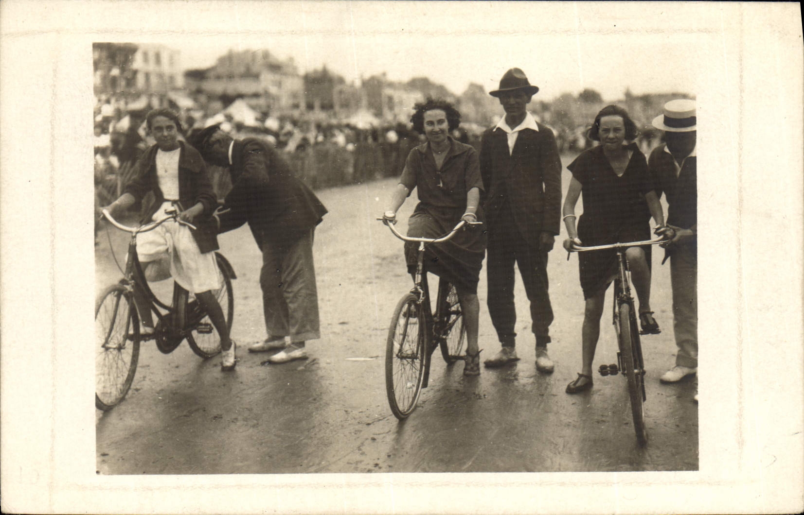 CARTE PHOTO Velo Cycle Cyclisme Femmes