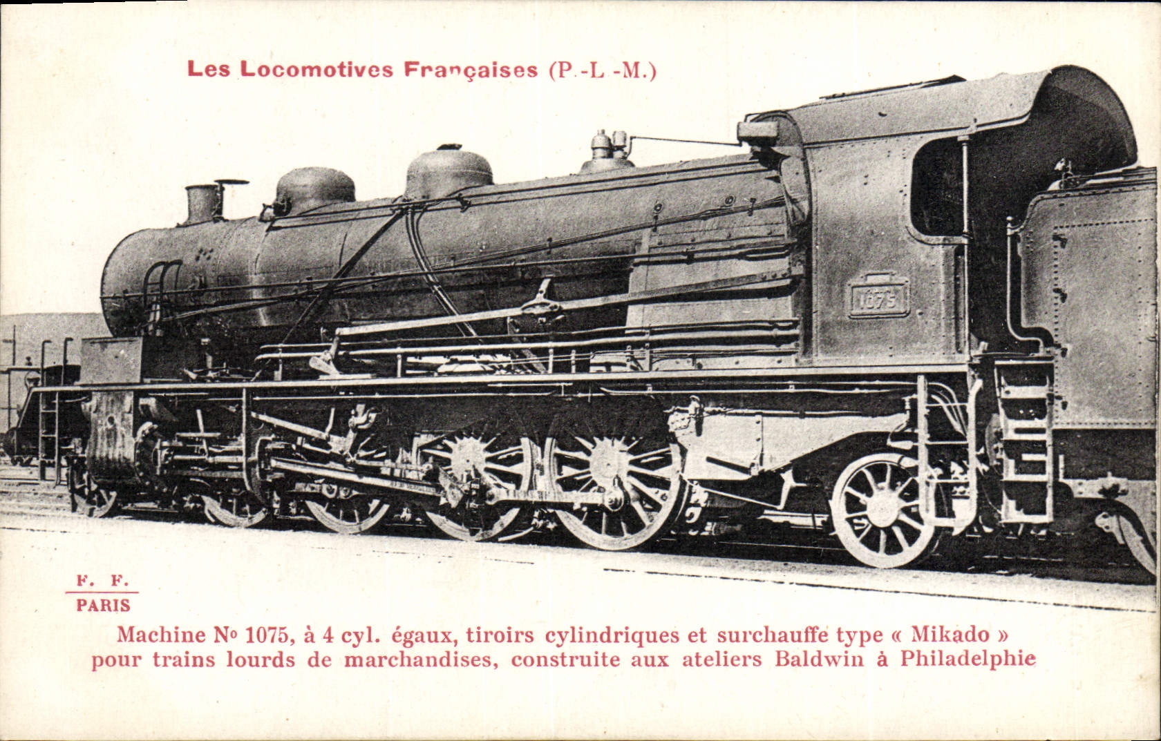 CPA Train Locomotive Machine 1075