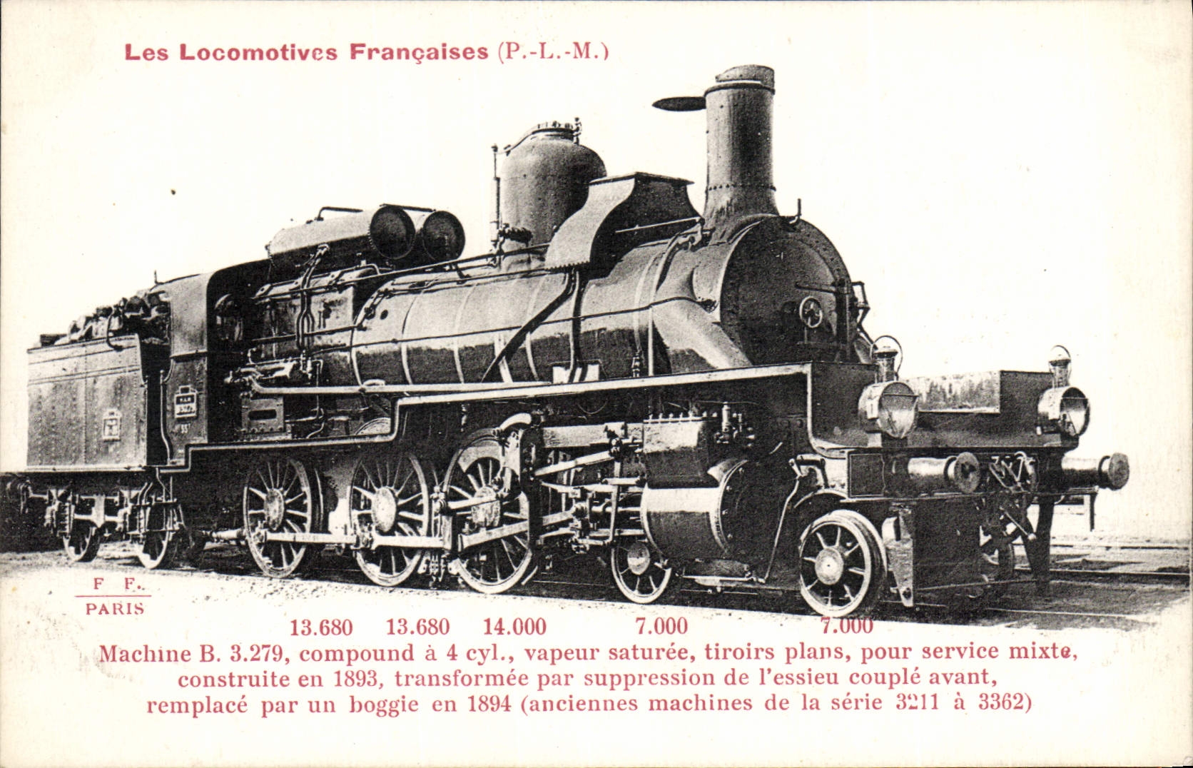 CPA Train Locomotive Machine B 3 279