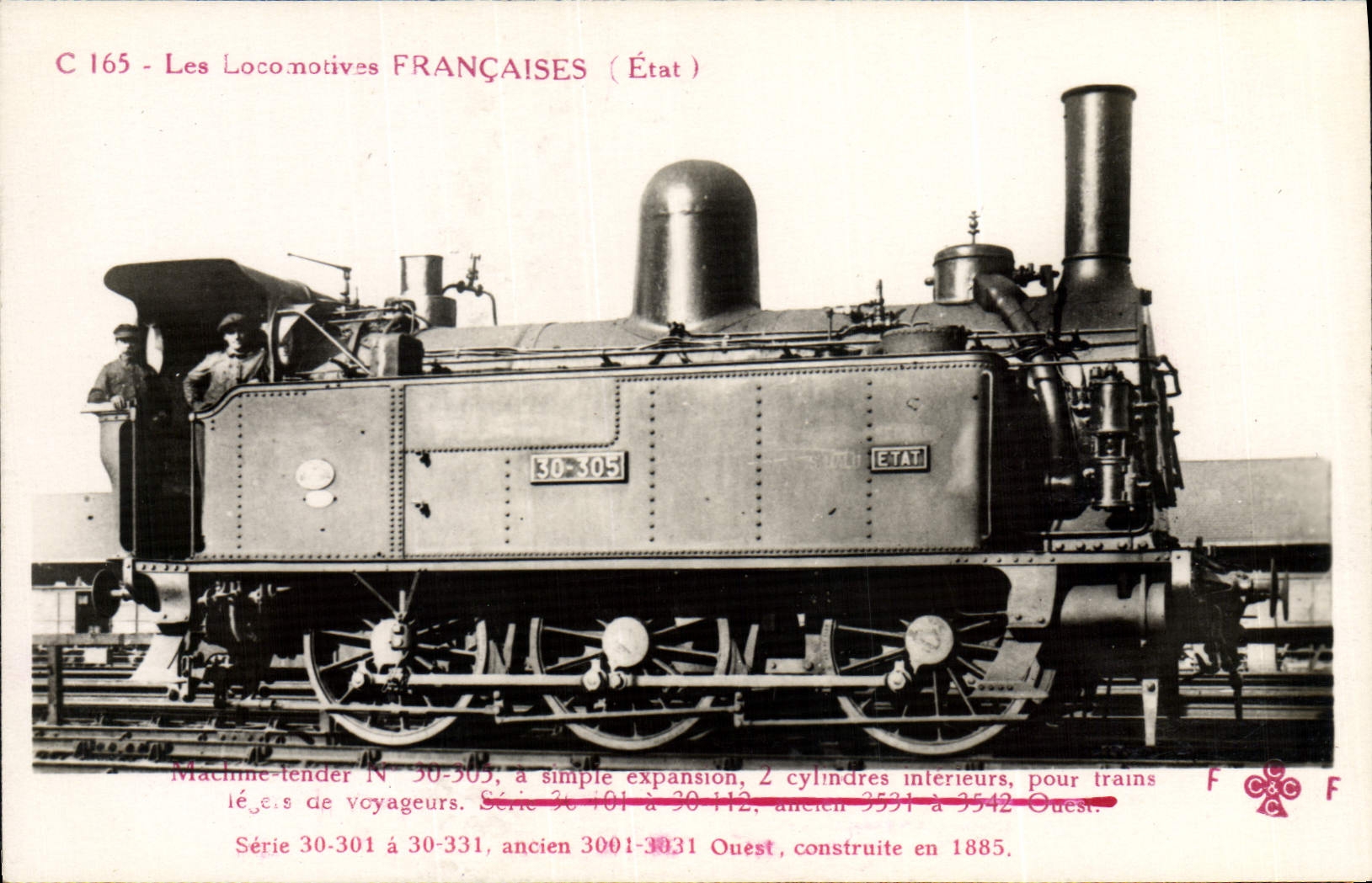 VINTAGE POSTCARD Train Engine Machine 30.305