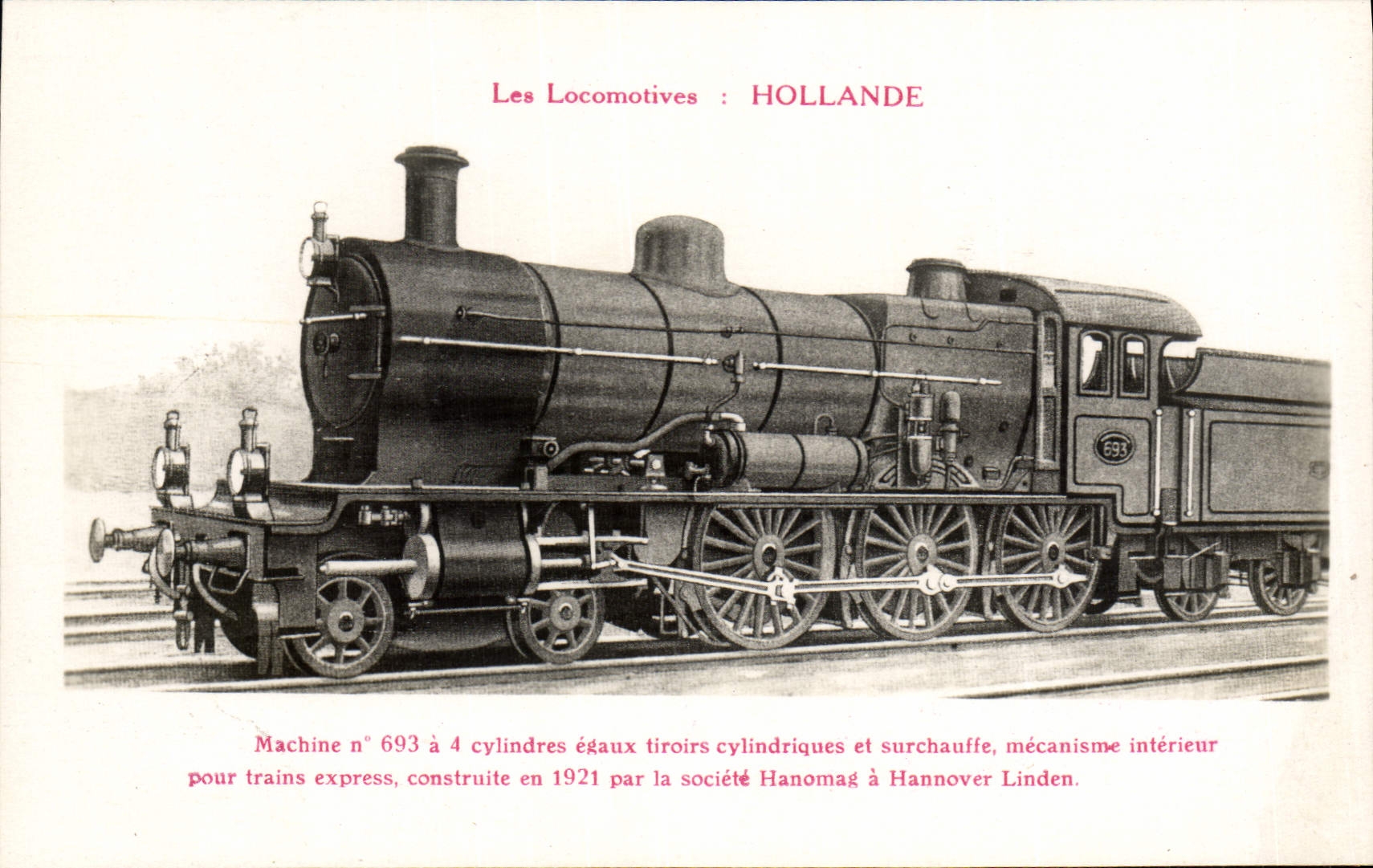 CPA Train Locomotive Hollande Machine 693 