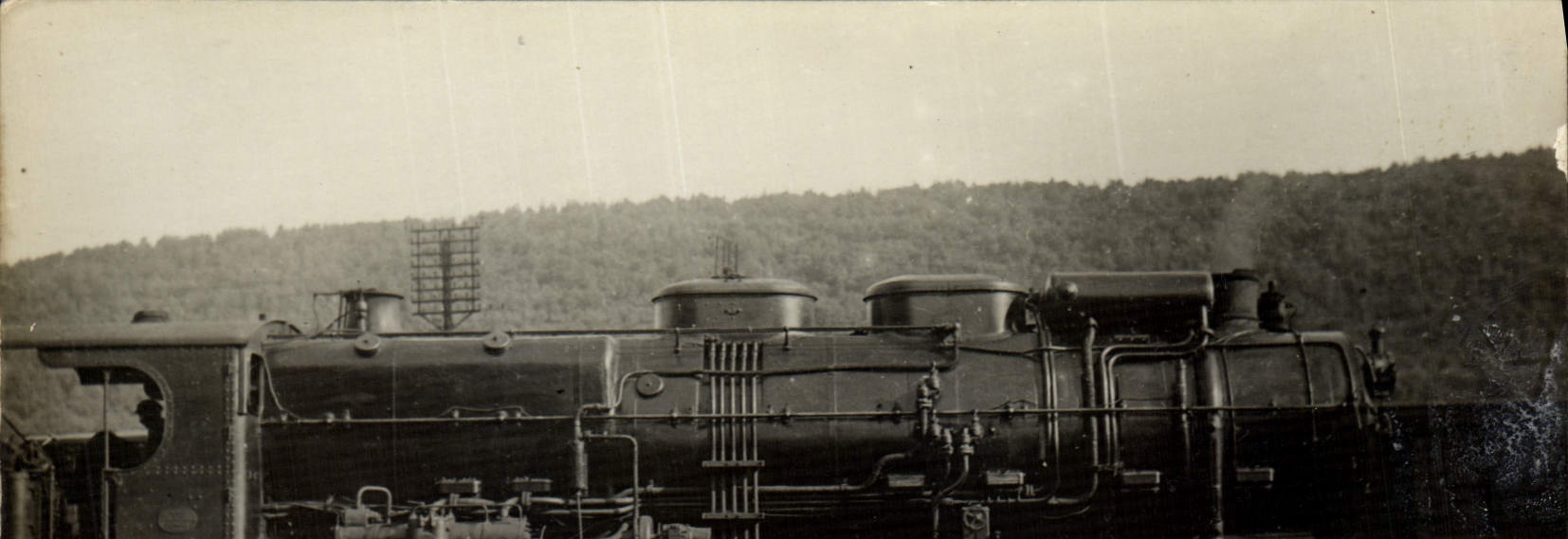 CARTE PHOTO Train Locomotive Hermann