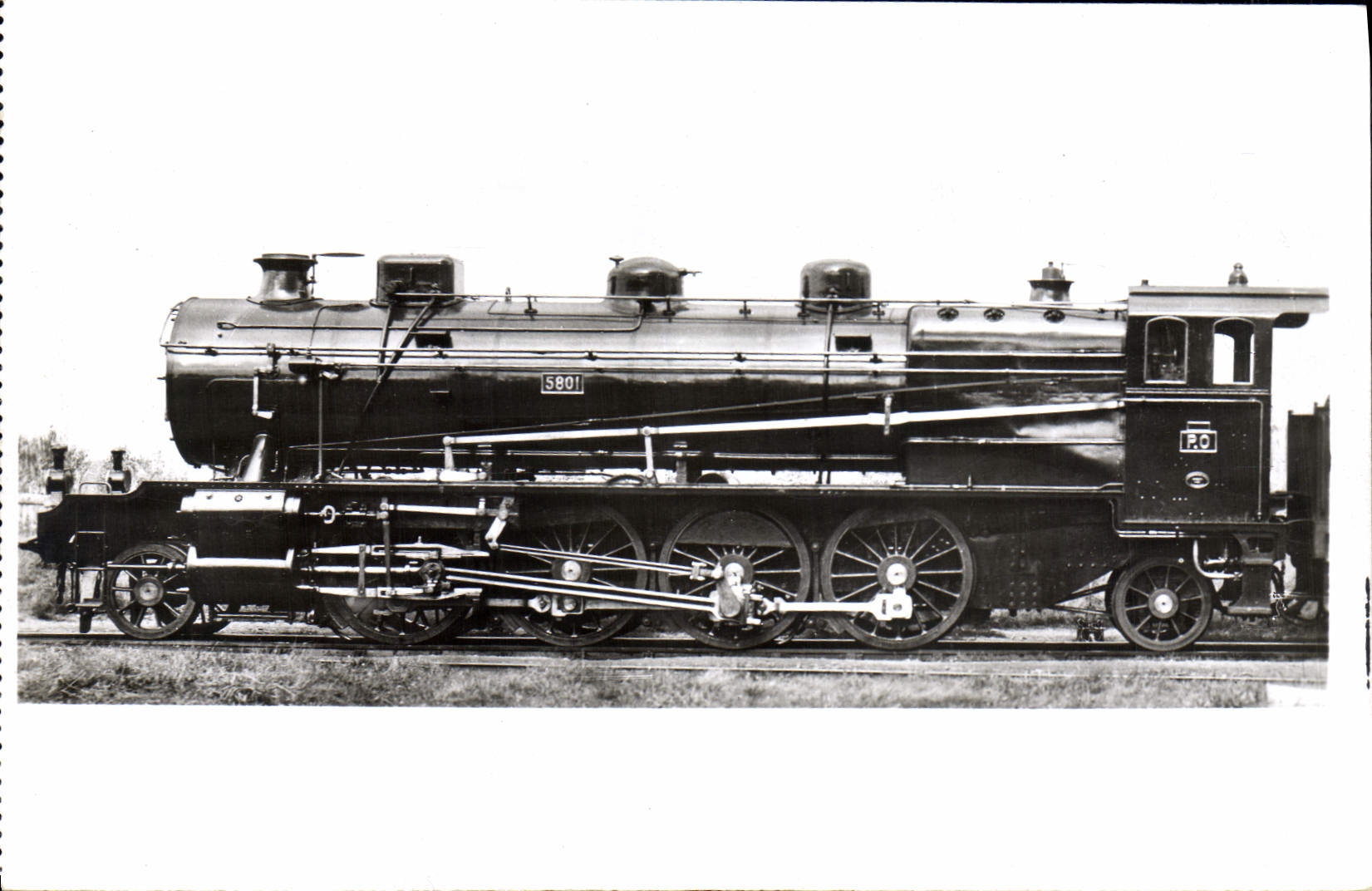 CPA Train Locomotive PO et Midi