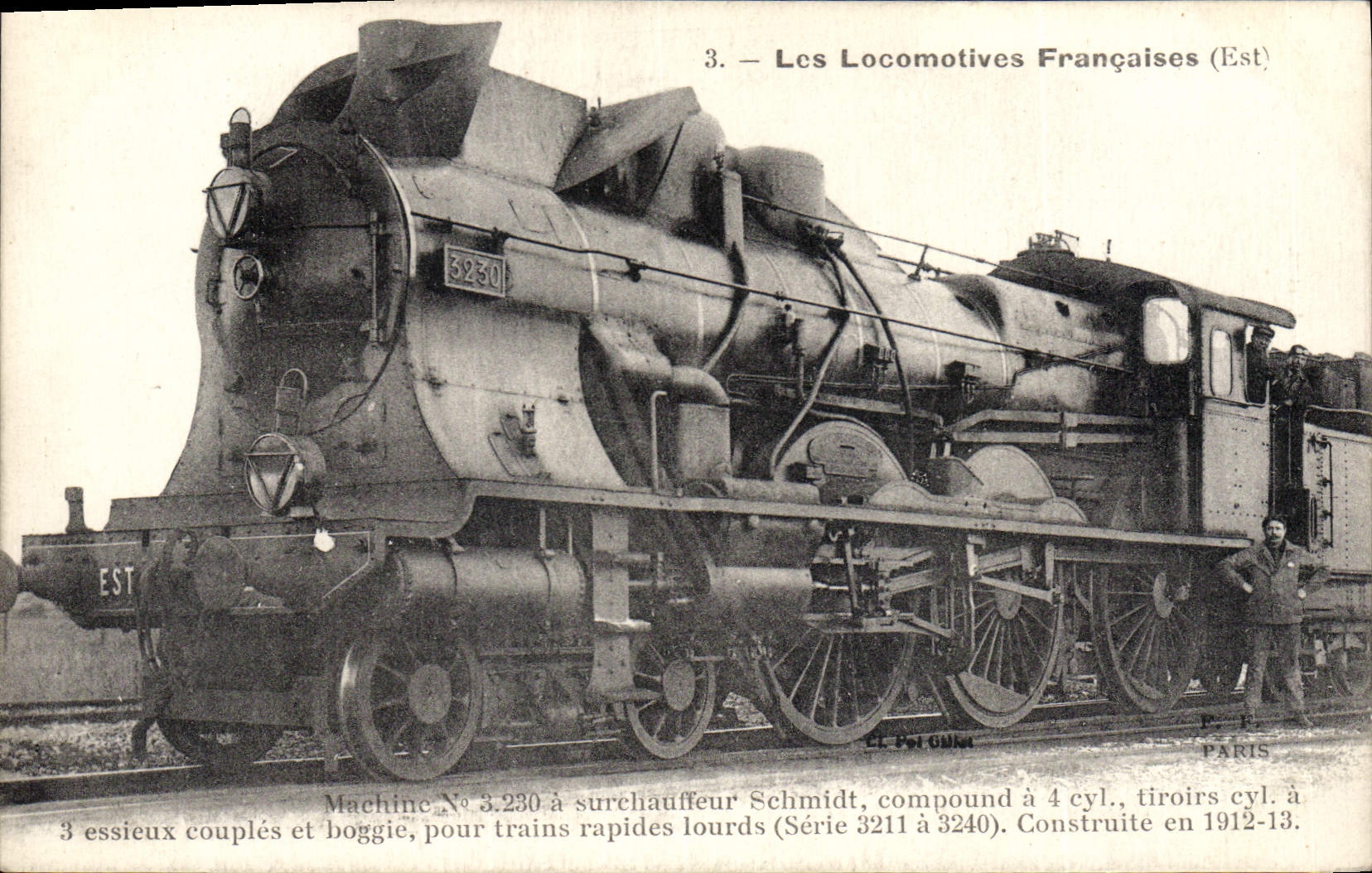 CPA Train Locomotive Machine 3 230 a surchauffeur Schmidt