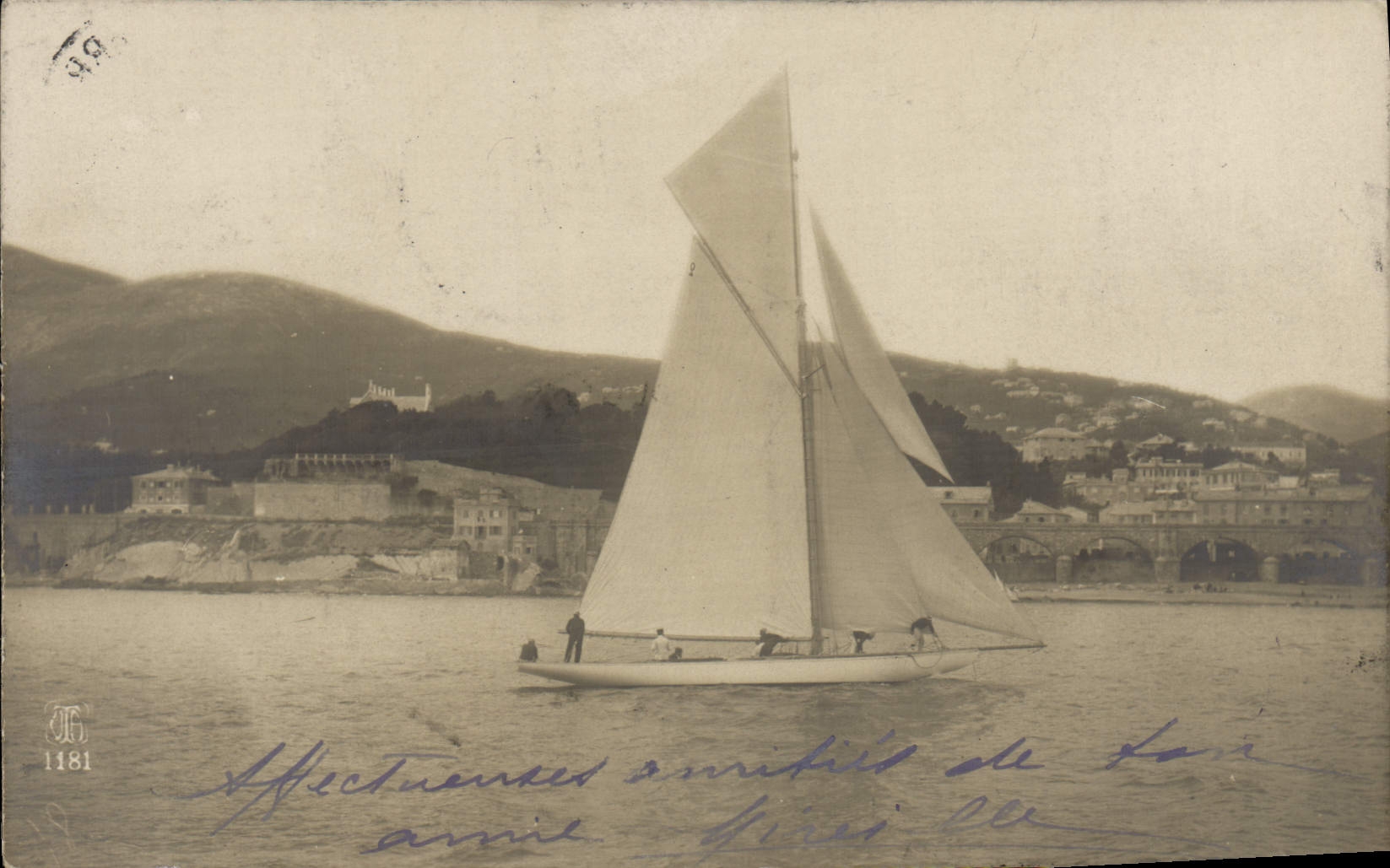 CARTE PHOTO Bateau Voilier 