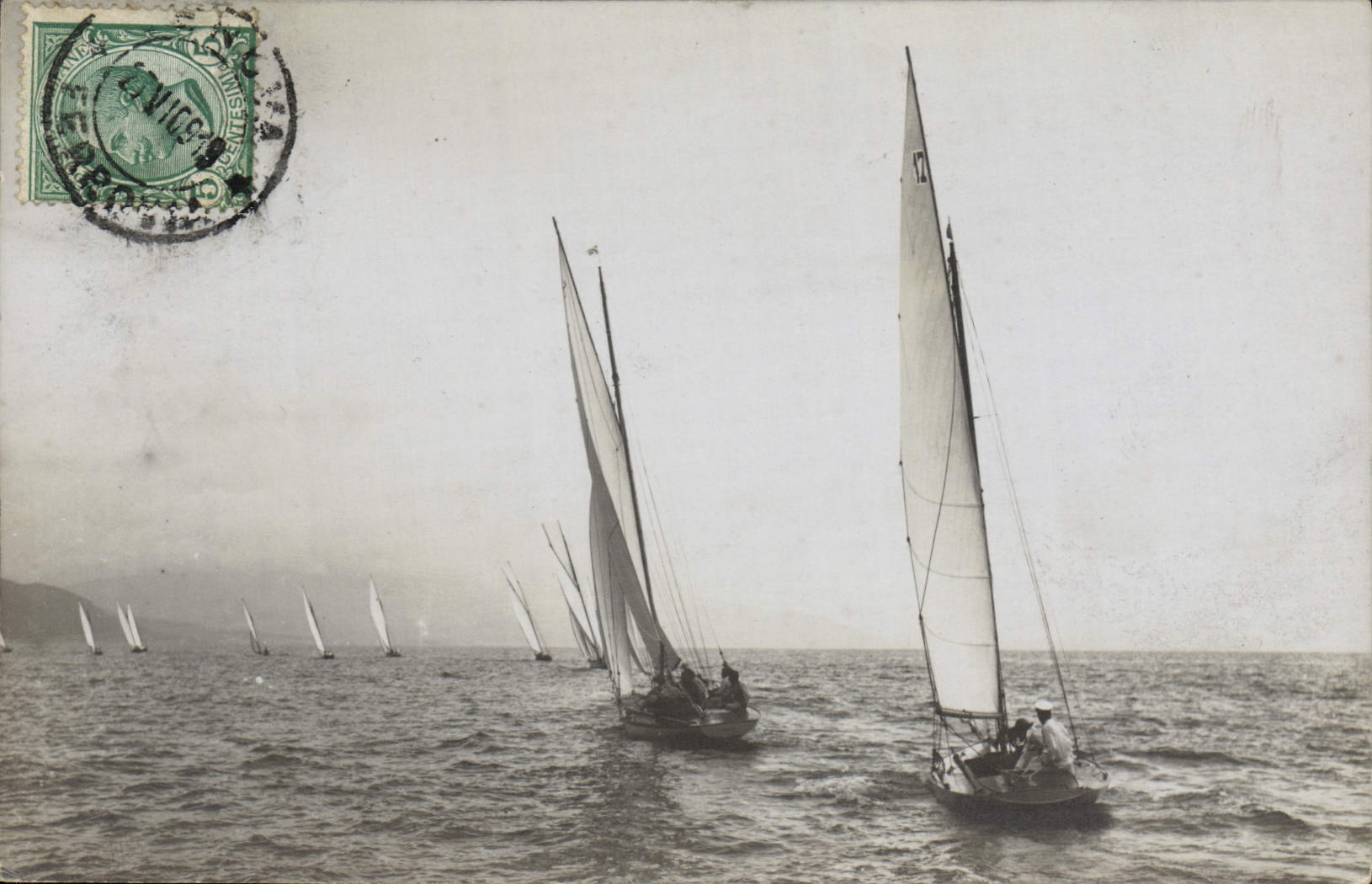 Real photo Sailing Boat Italy