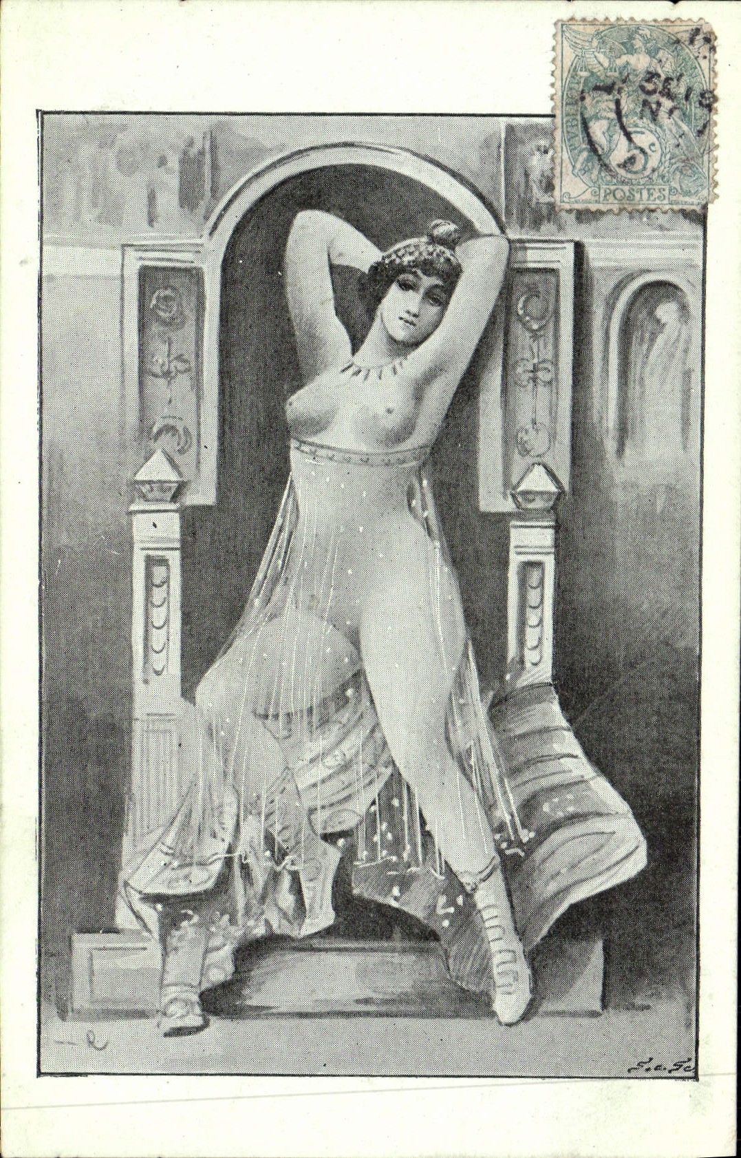 CPA Femme Nu erotique 