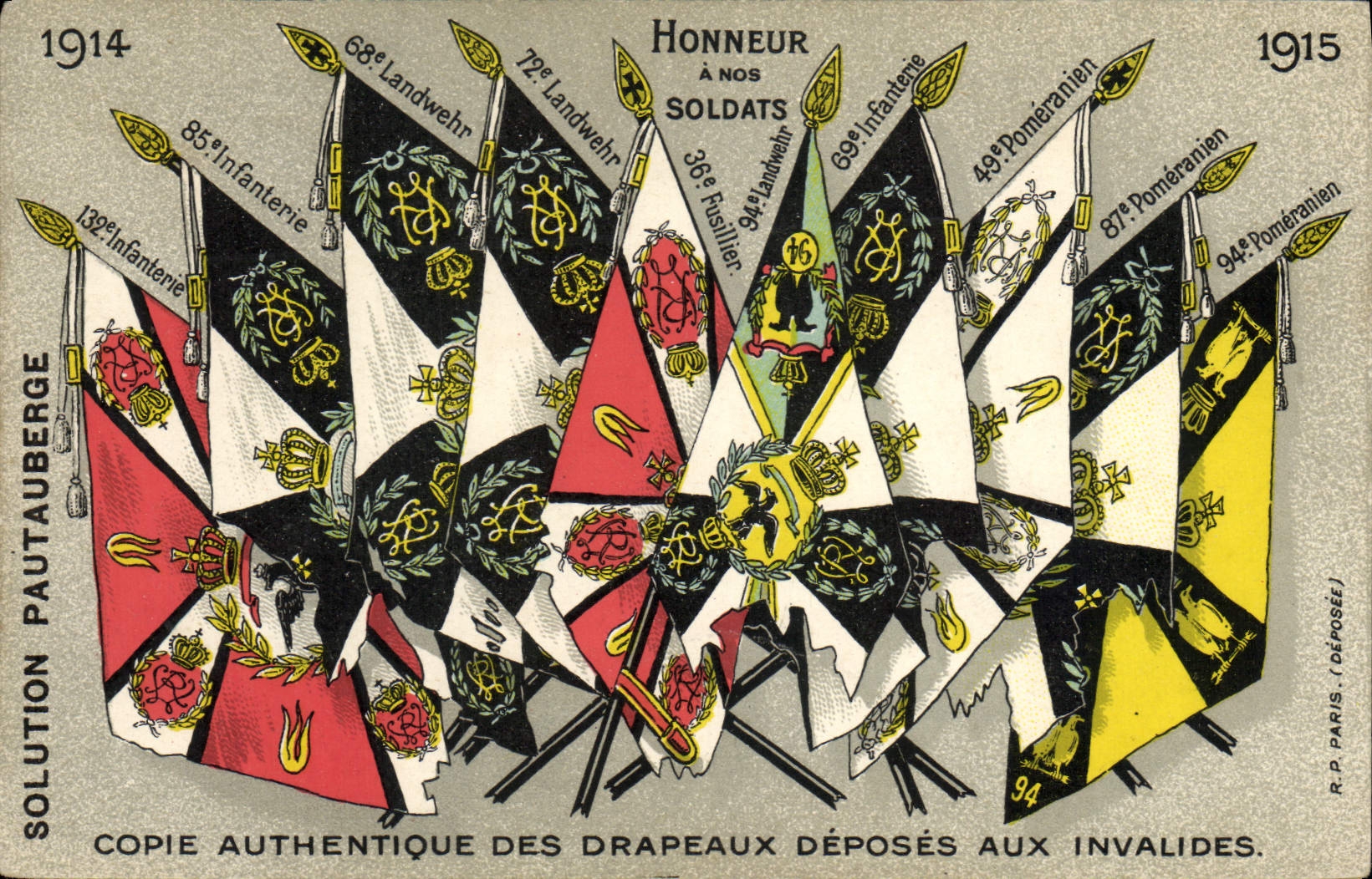 CPA Militaria Drapeaux allemands 