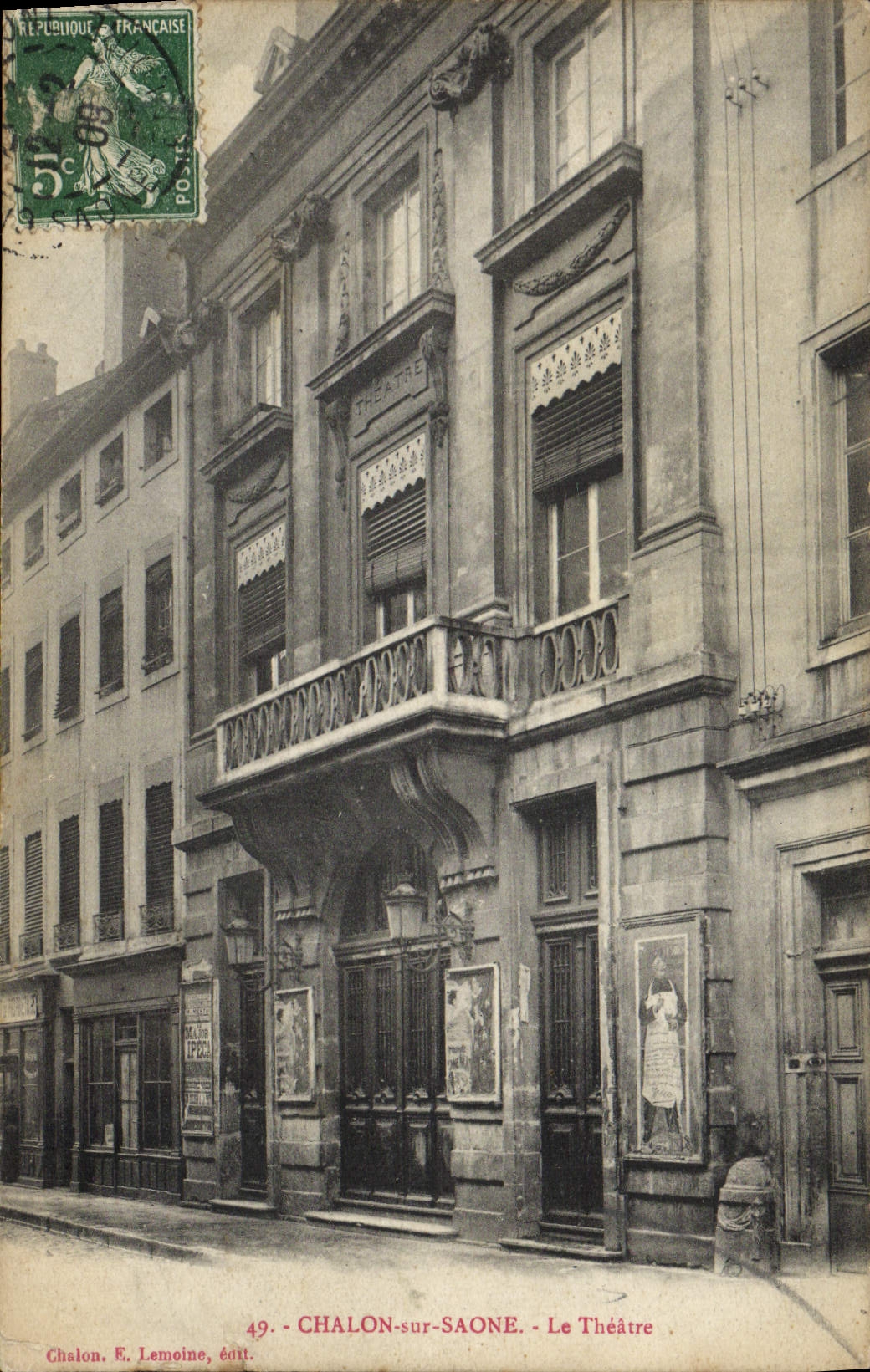 VINTAGE POSTCARD the Theater Trawl-net on the Saone