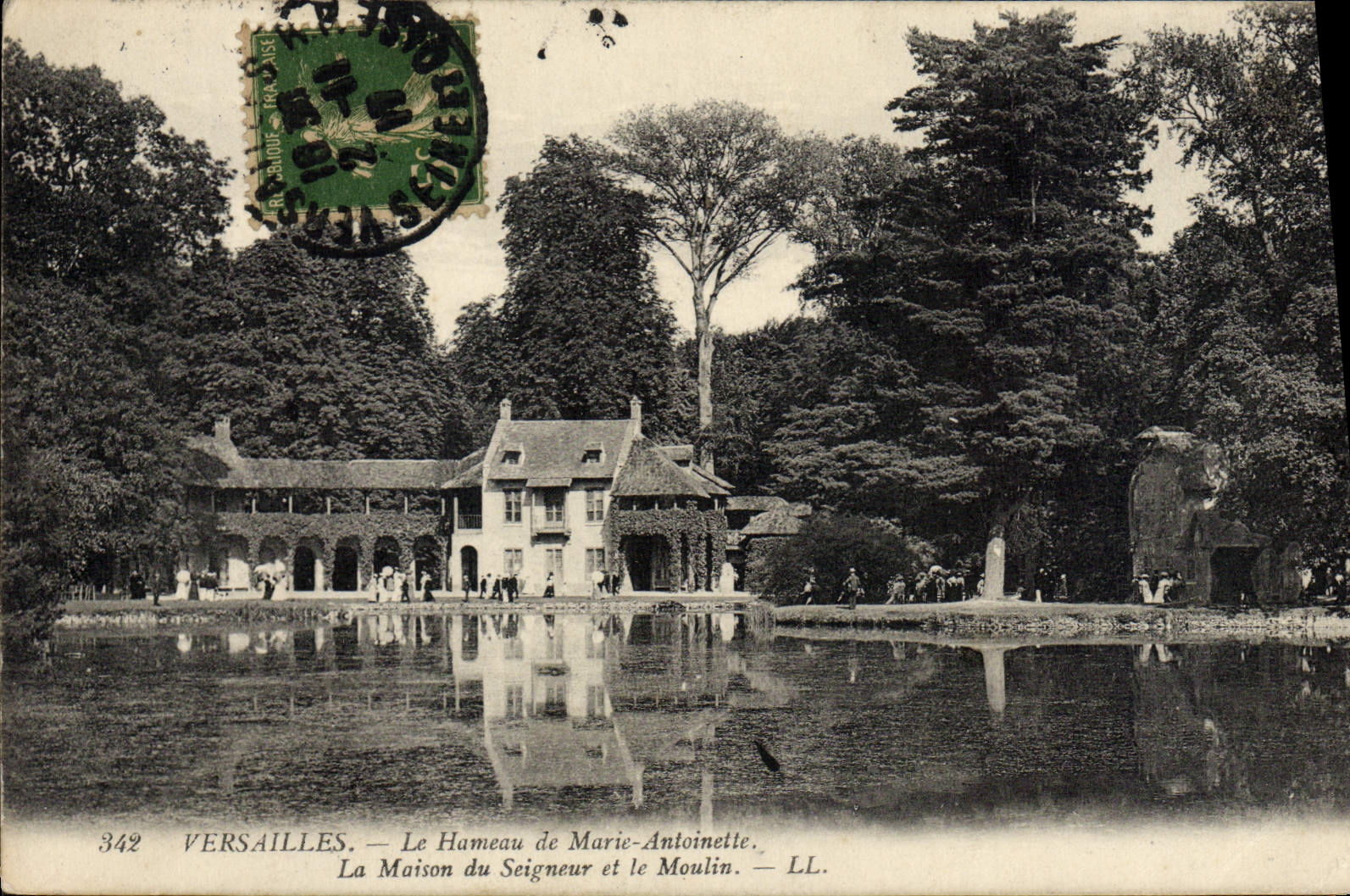 VINTAGE POSTCARD Versailles the Hamlet of Marie Antoinette the house of the lord and the mill