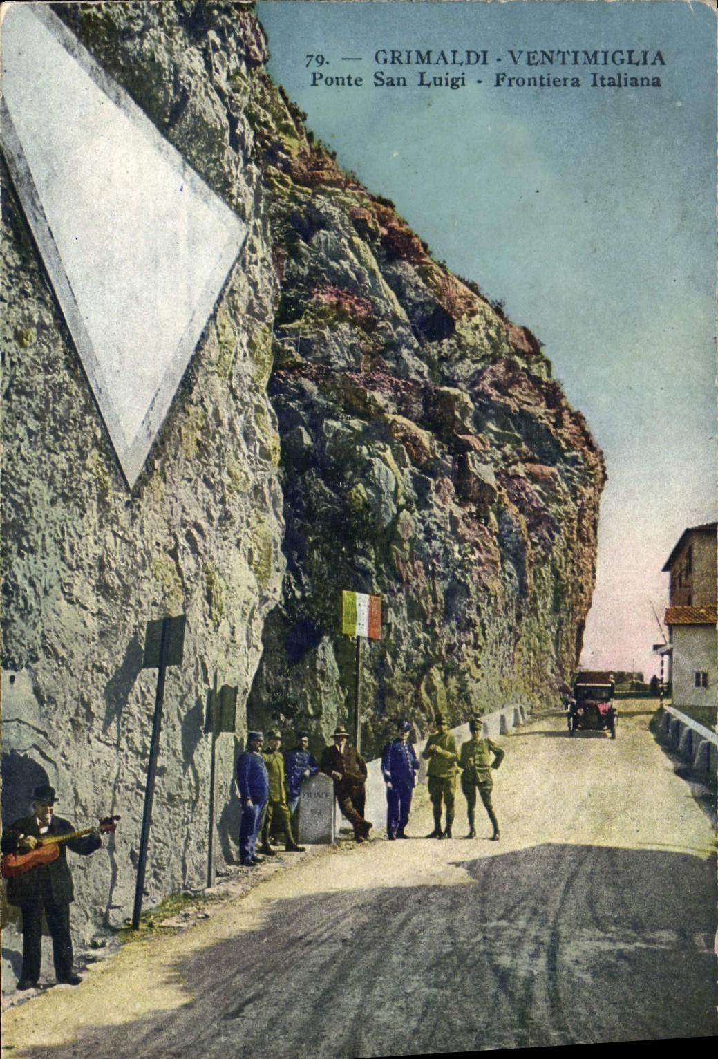 VINTAGE POSTCARD Douanes Grimaldi Ventimiglia Big shot San Luigi Frontiere italiana